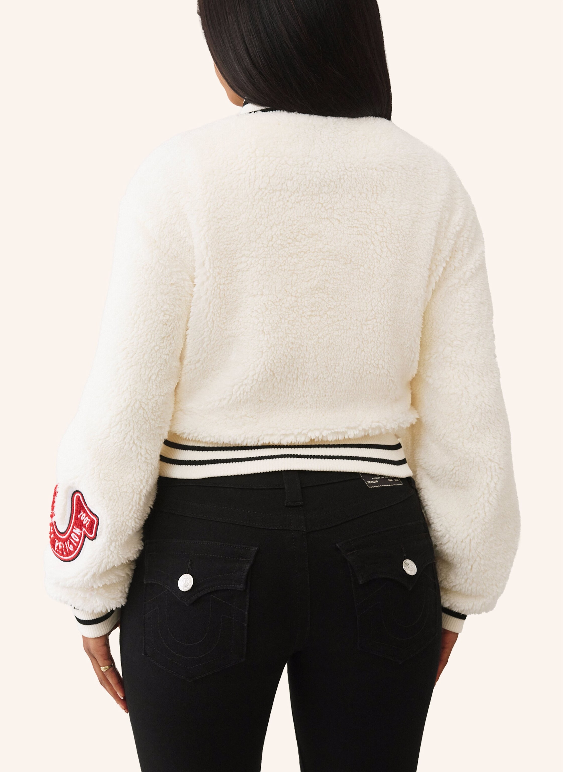 Thumbnail - True Religion Collgejacke Chenille Bomber weiss