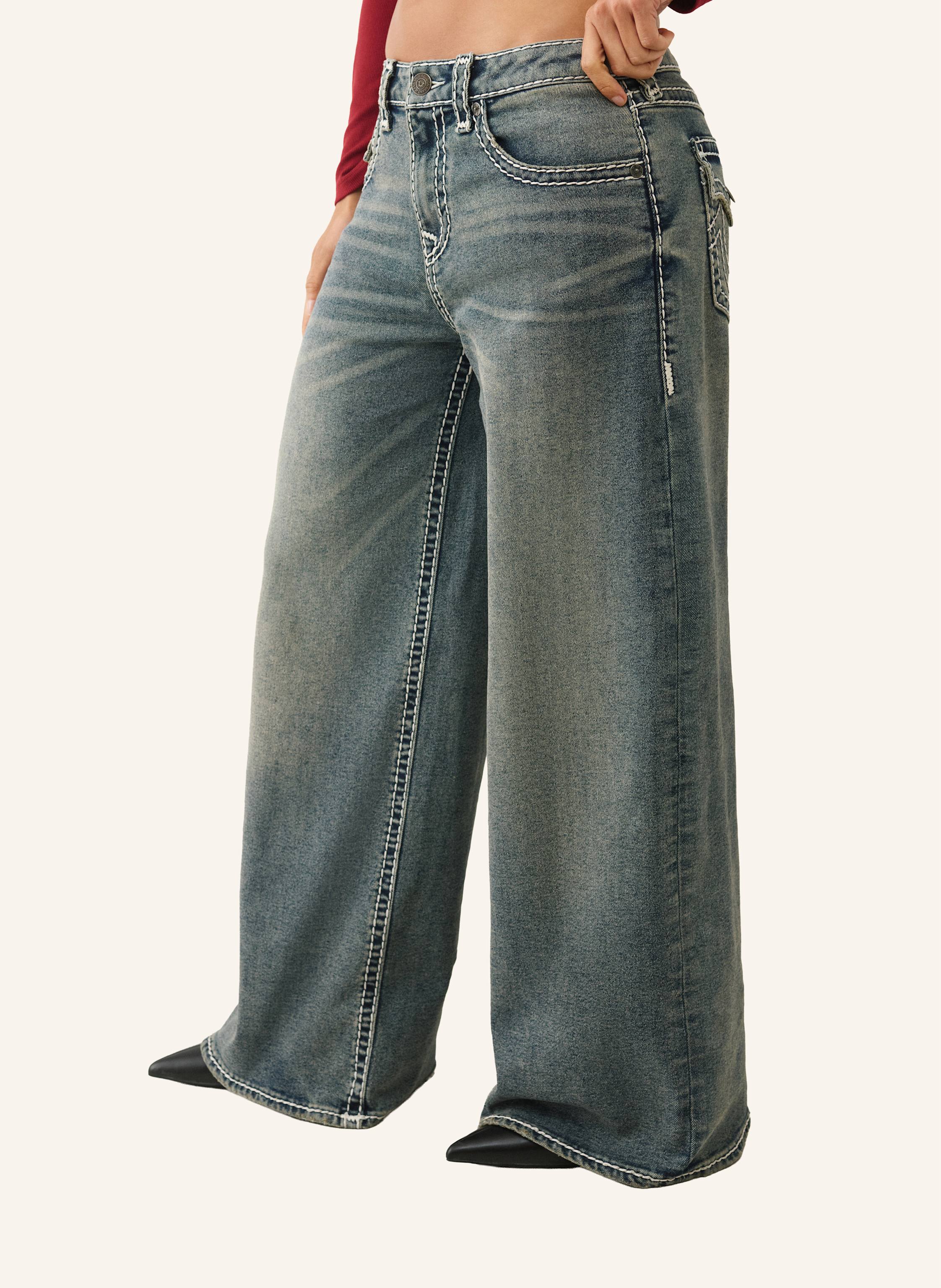 Thumbnail - True Religion Jeans Jessie Baggy Super T blau