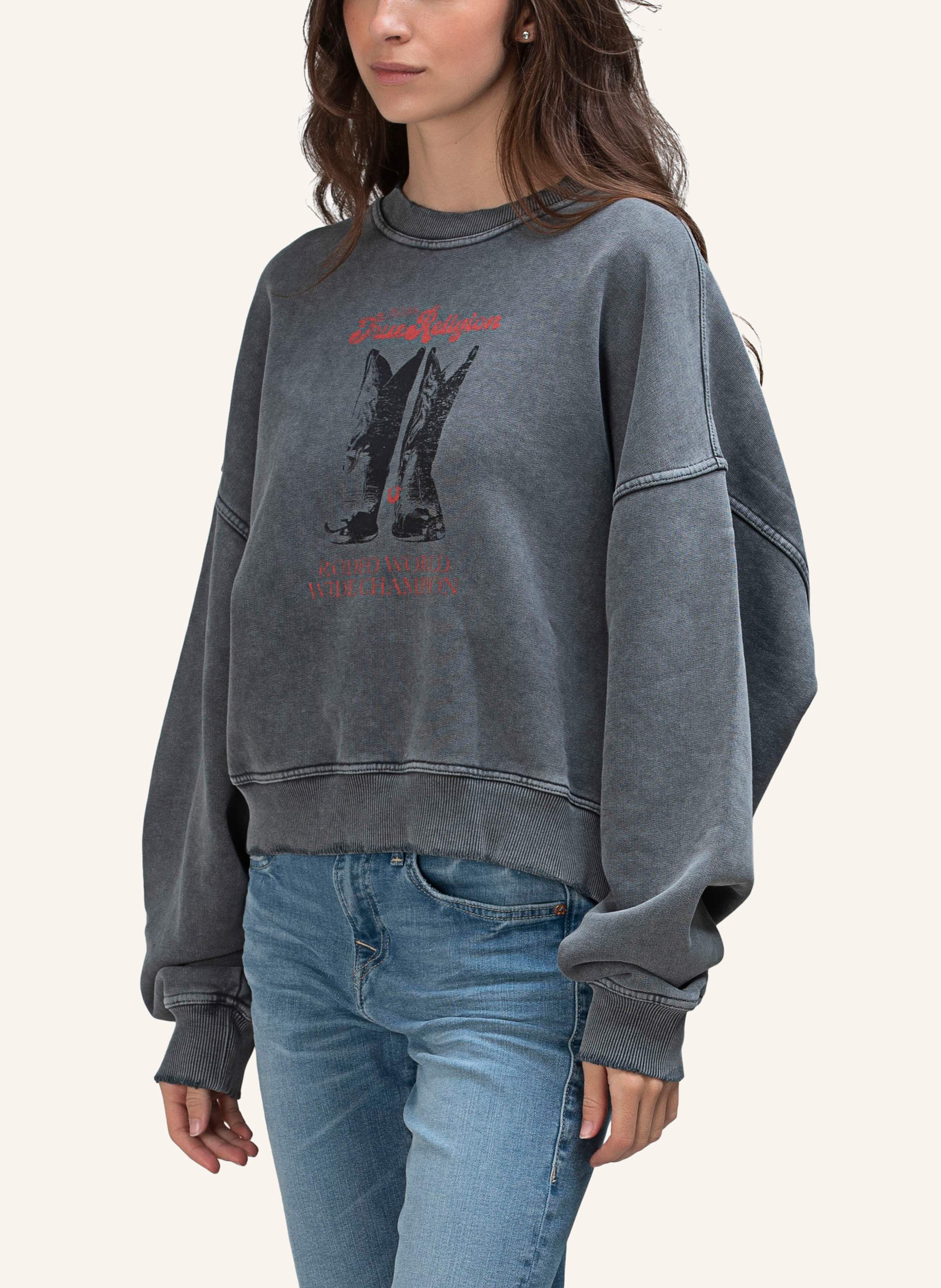 Thumbnail - True Religion Sweatshirt Boots schwarz