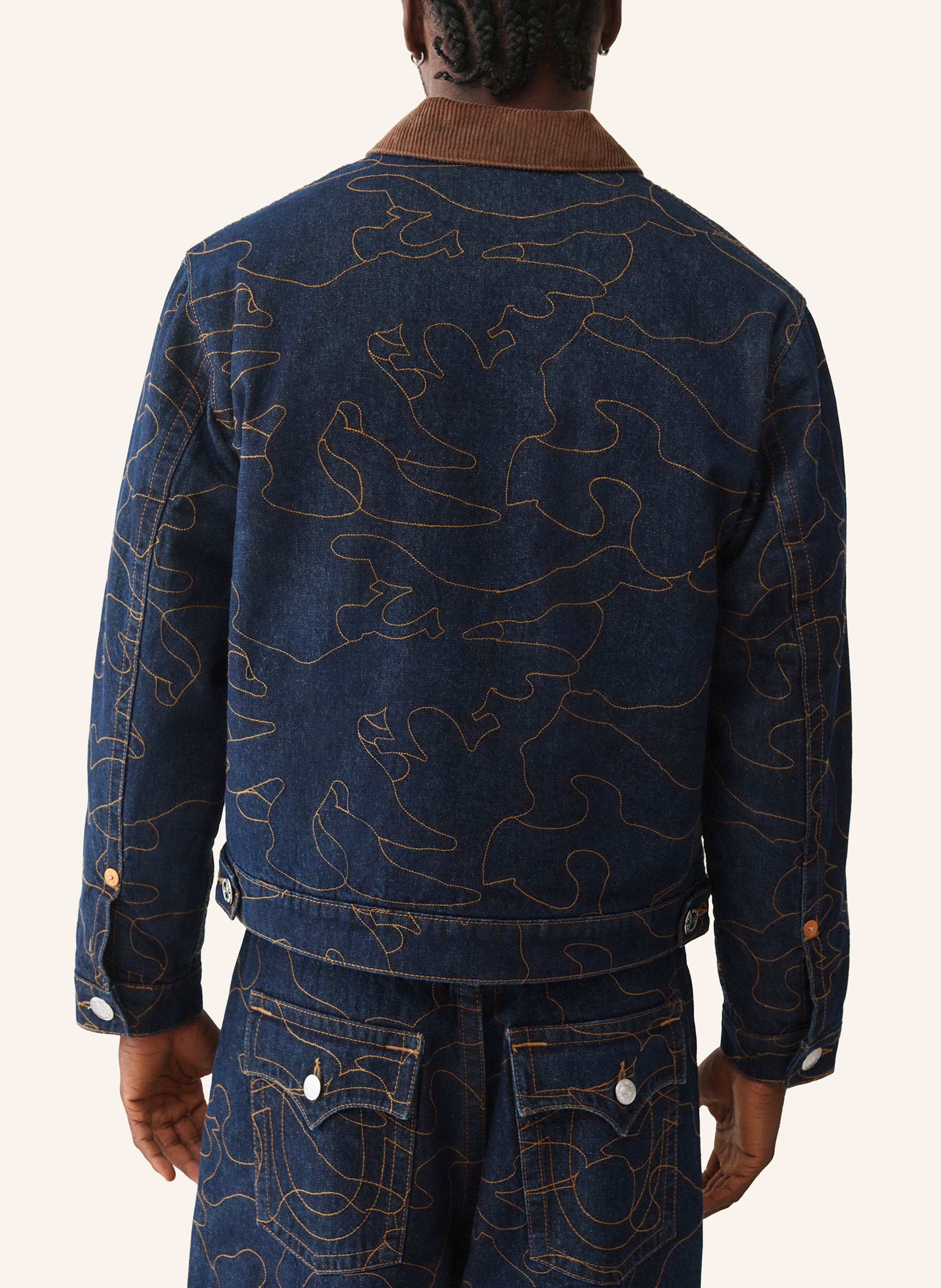 Thumbnail - True Religion Jeansjacke Oversized blau