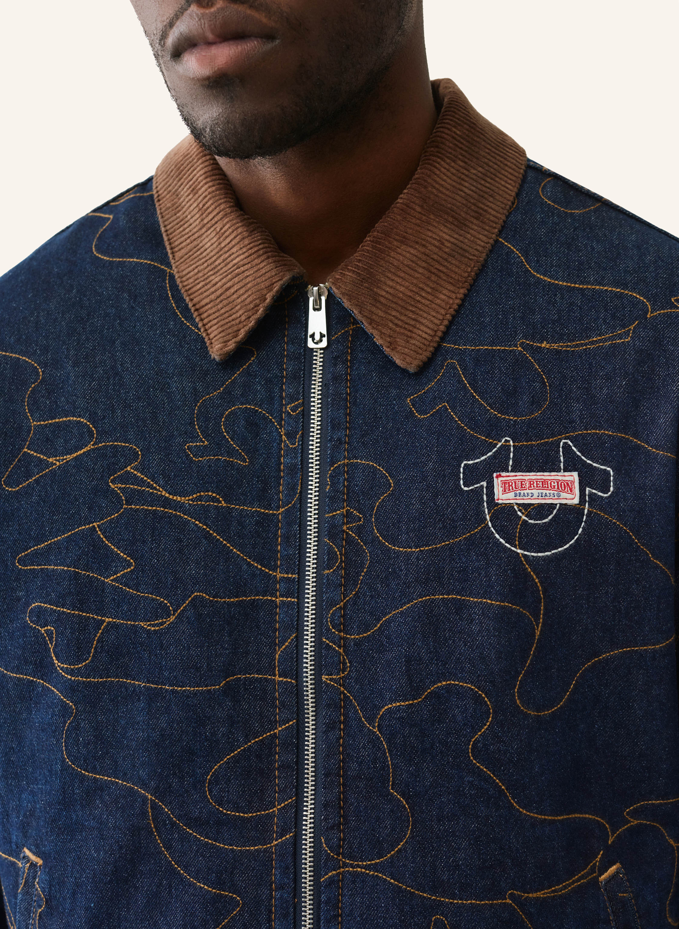 Thumbnail - True Religion Jeansjacke Oversized blau