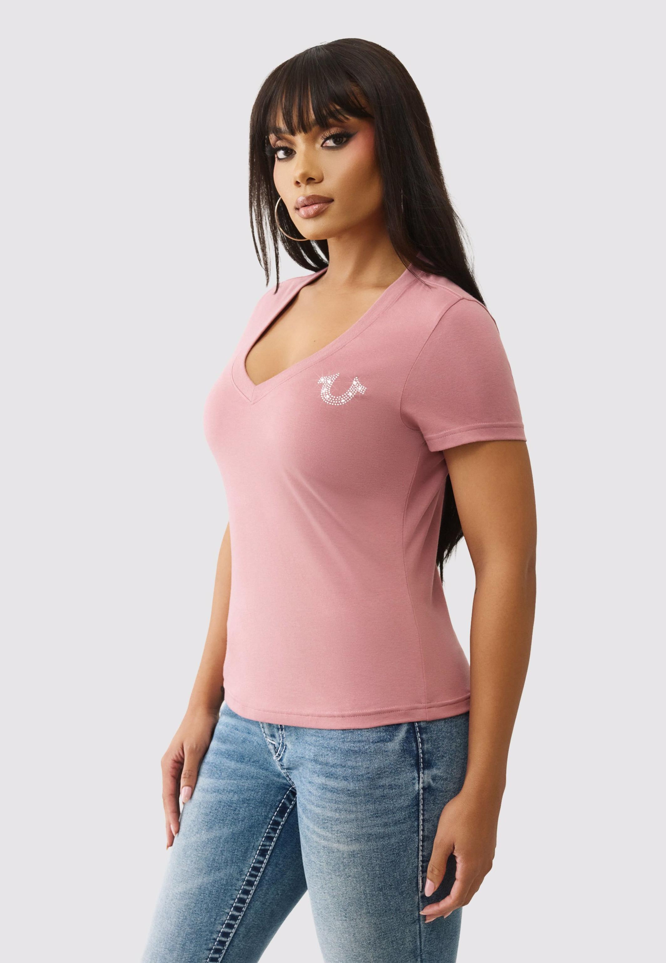 Thumbnail - True Religion T-Shirt Buddha Crystal rosa