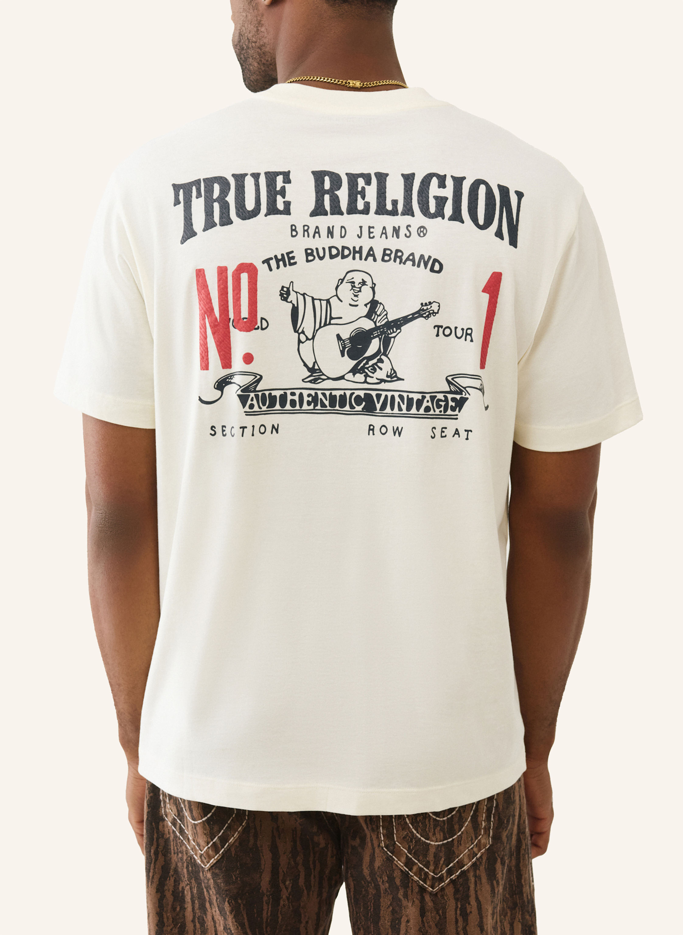Thumbnail - True Religion T-Shirt Number weiss