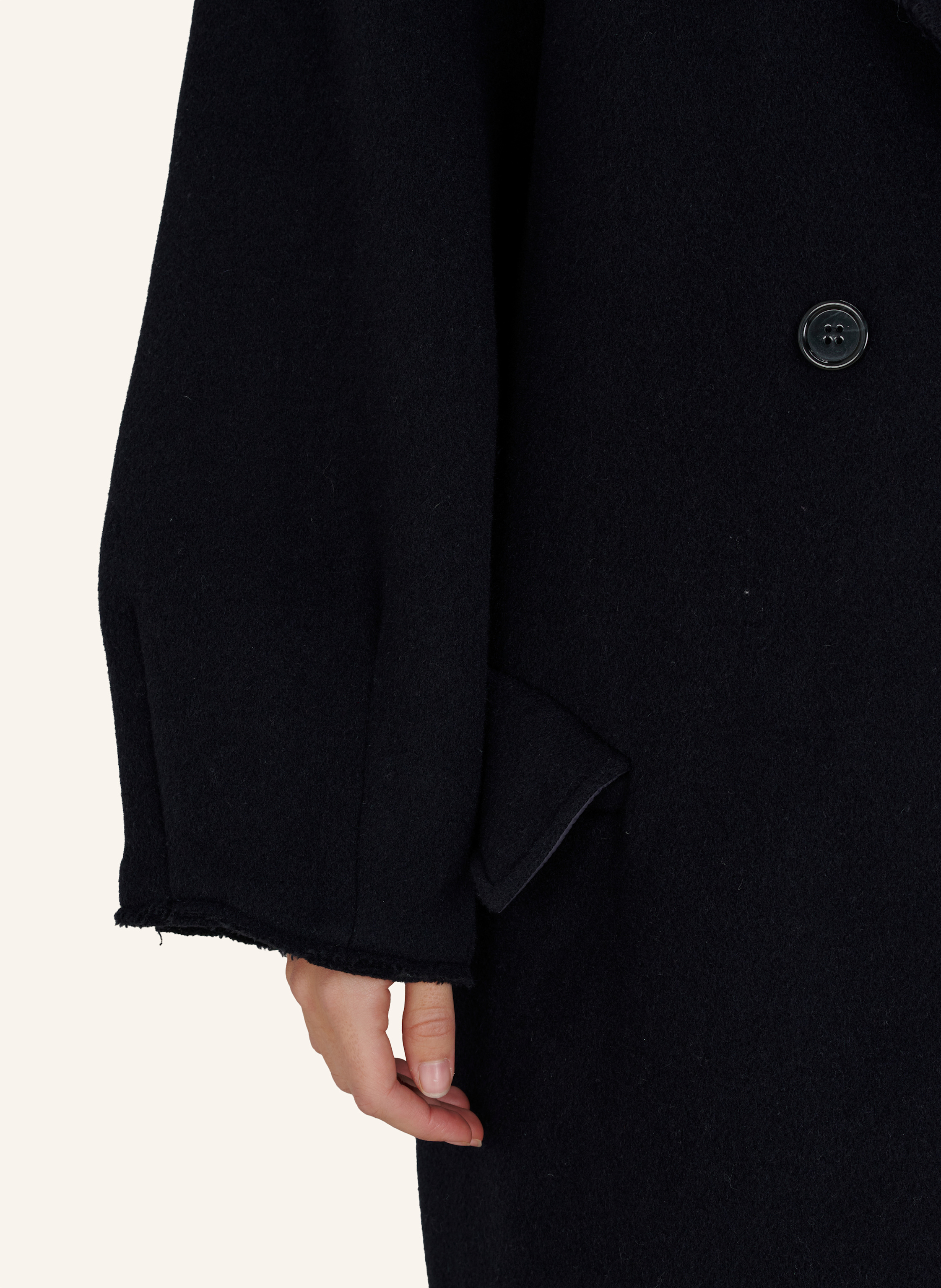 Thumbnail - True Religion Oversized-Wollmantel blau