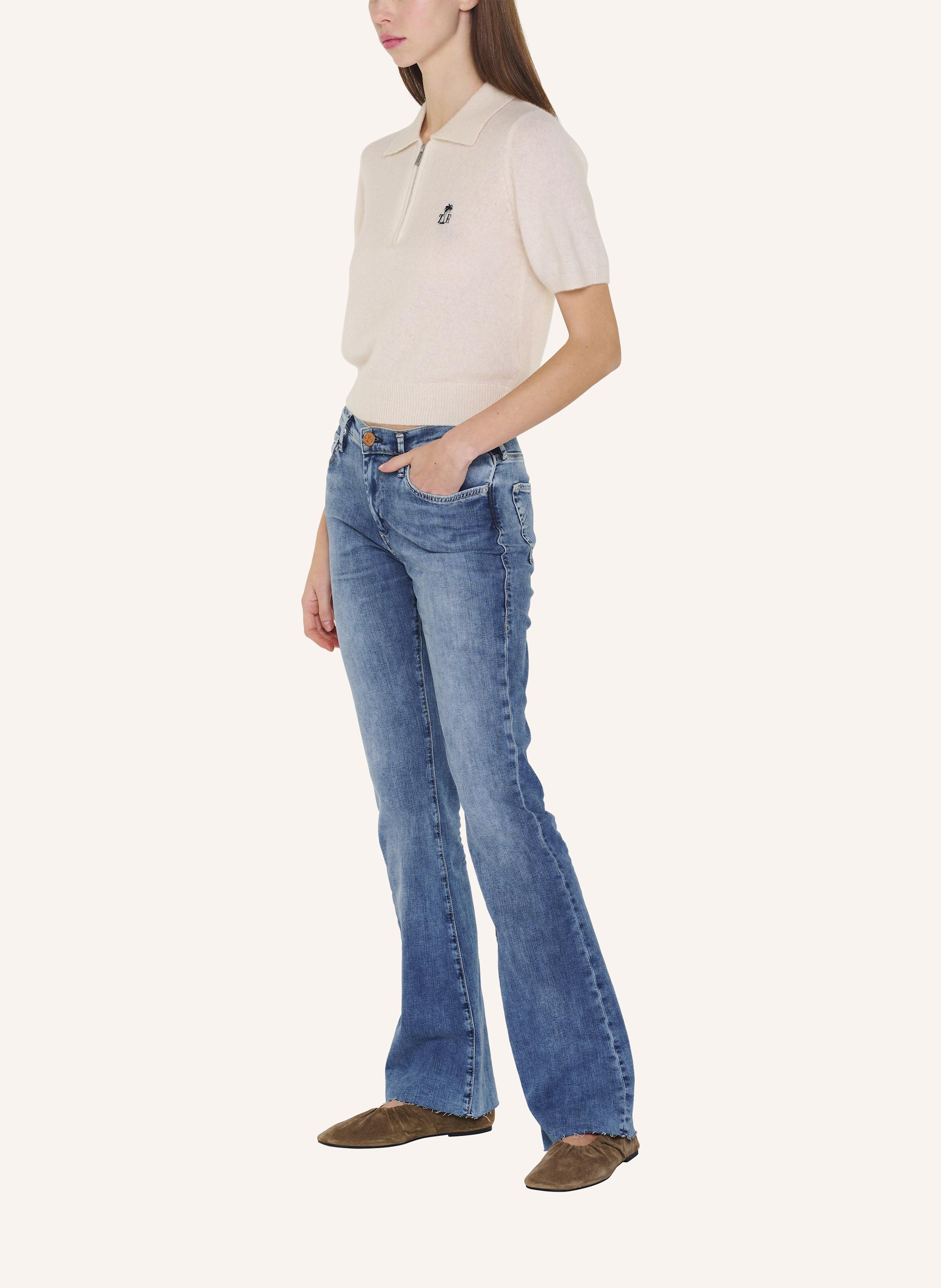 Thumbnail - True Religion Strick-Poloshirt Amara weiss