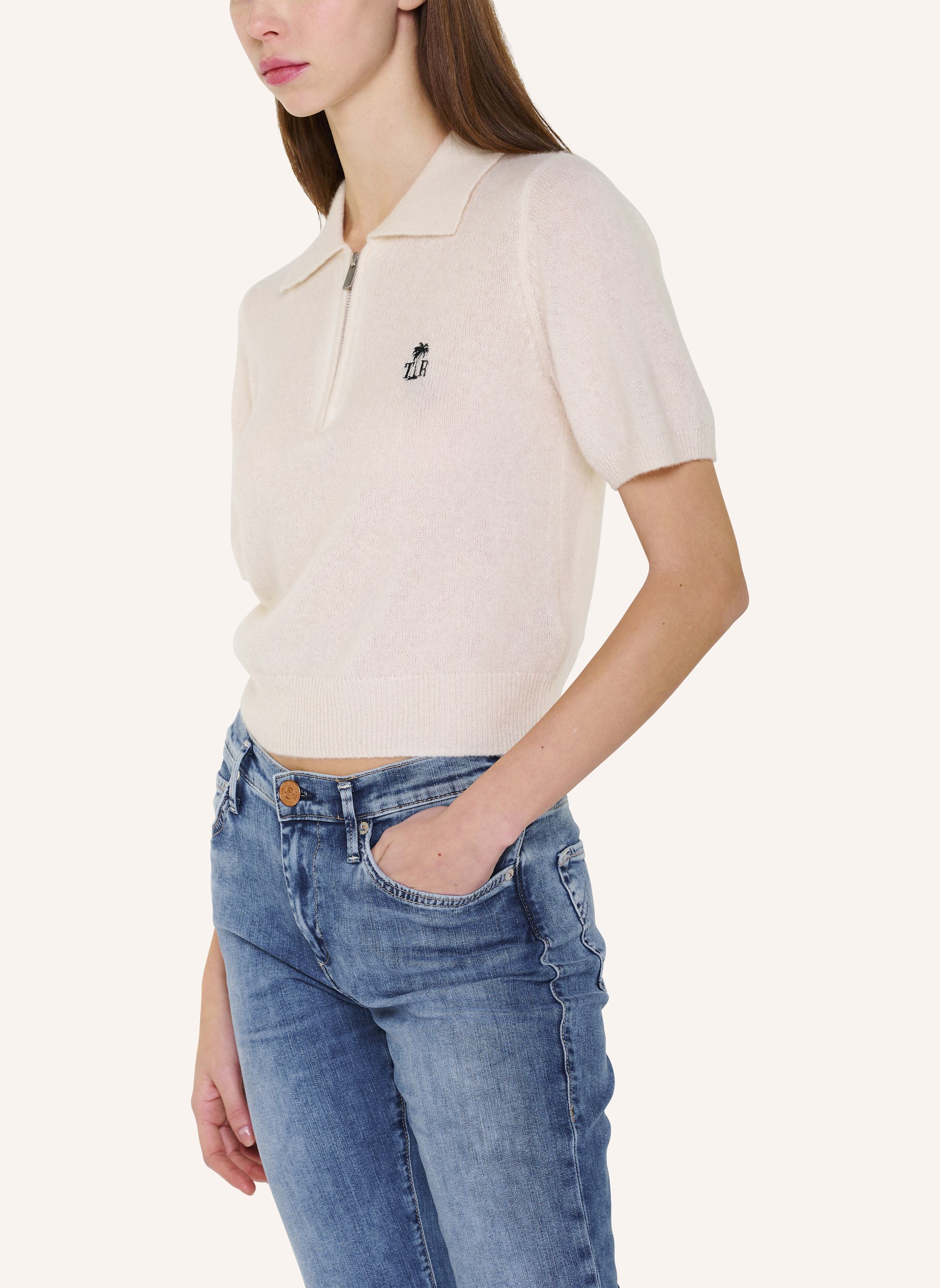 Thumbnail - True Religion Strick-Poloshirt Amara weiss