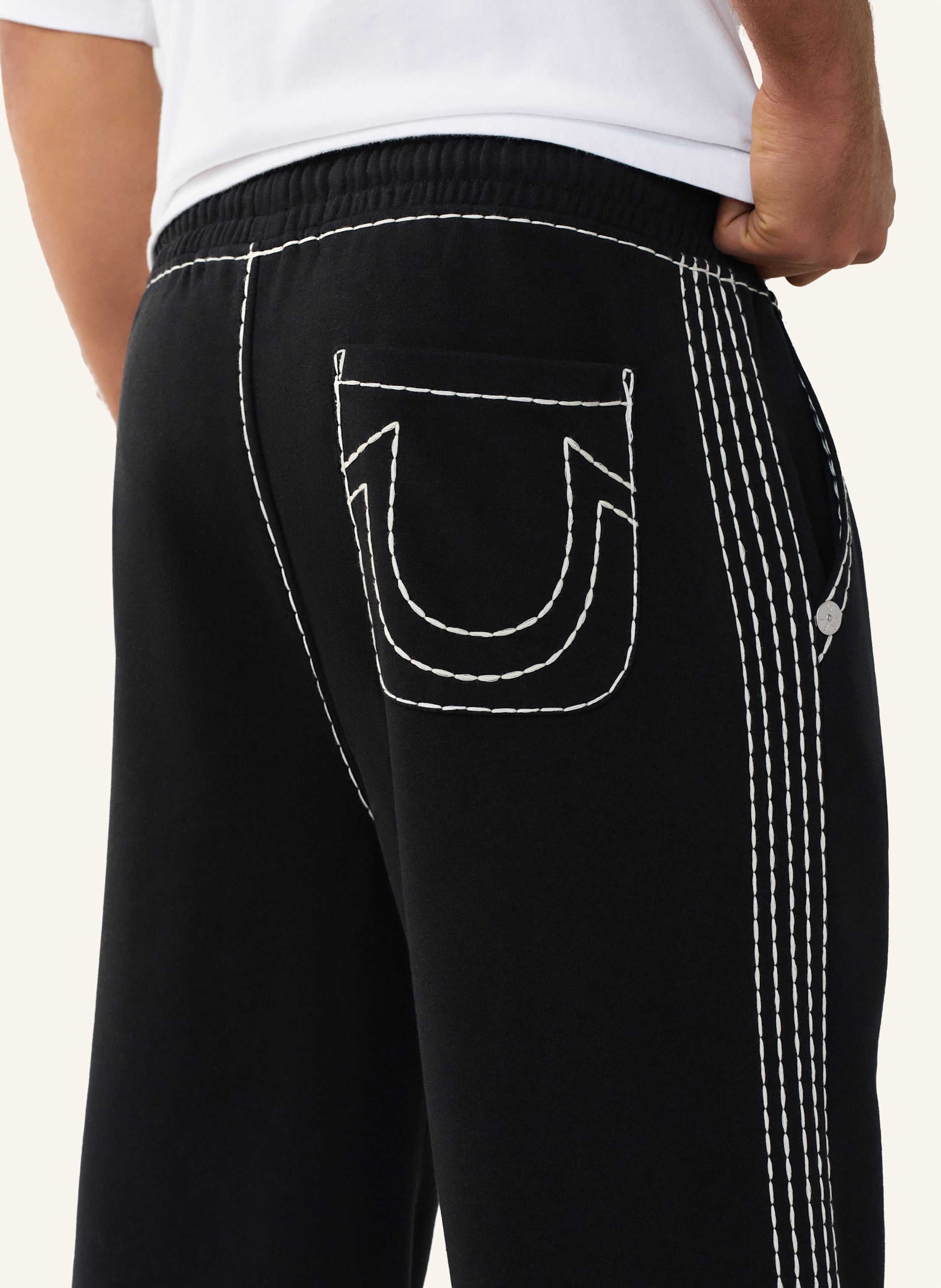 Thumbnail - True Religion Jogginghose Taped Super T schwarz