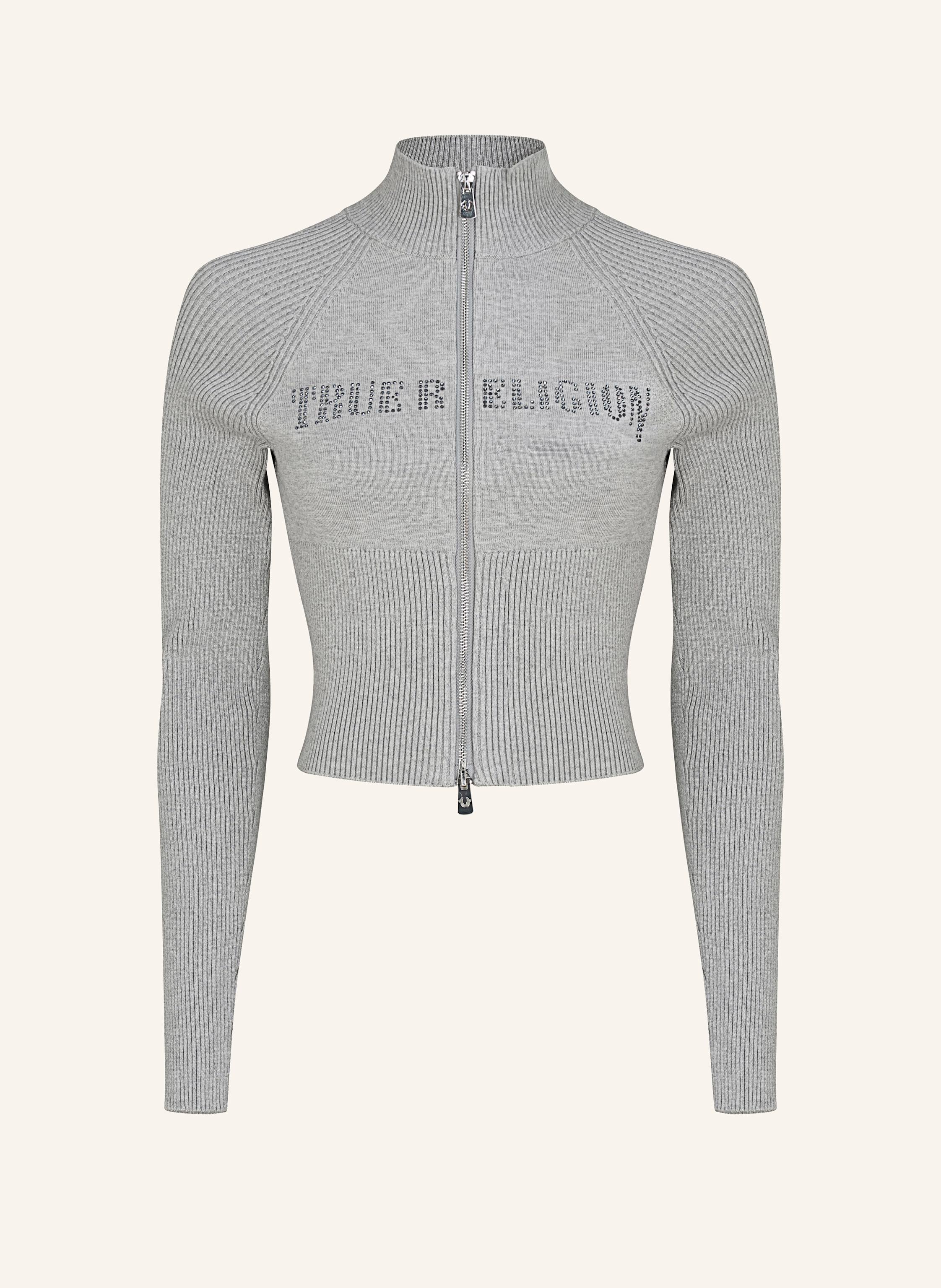 True Religion Zip-Sweater Crystal grau