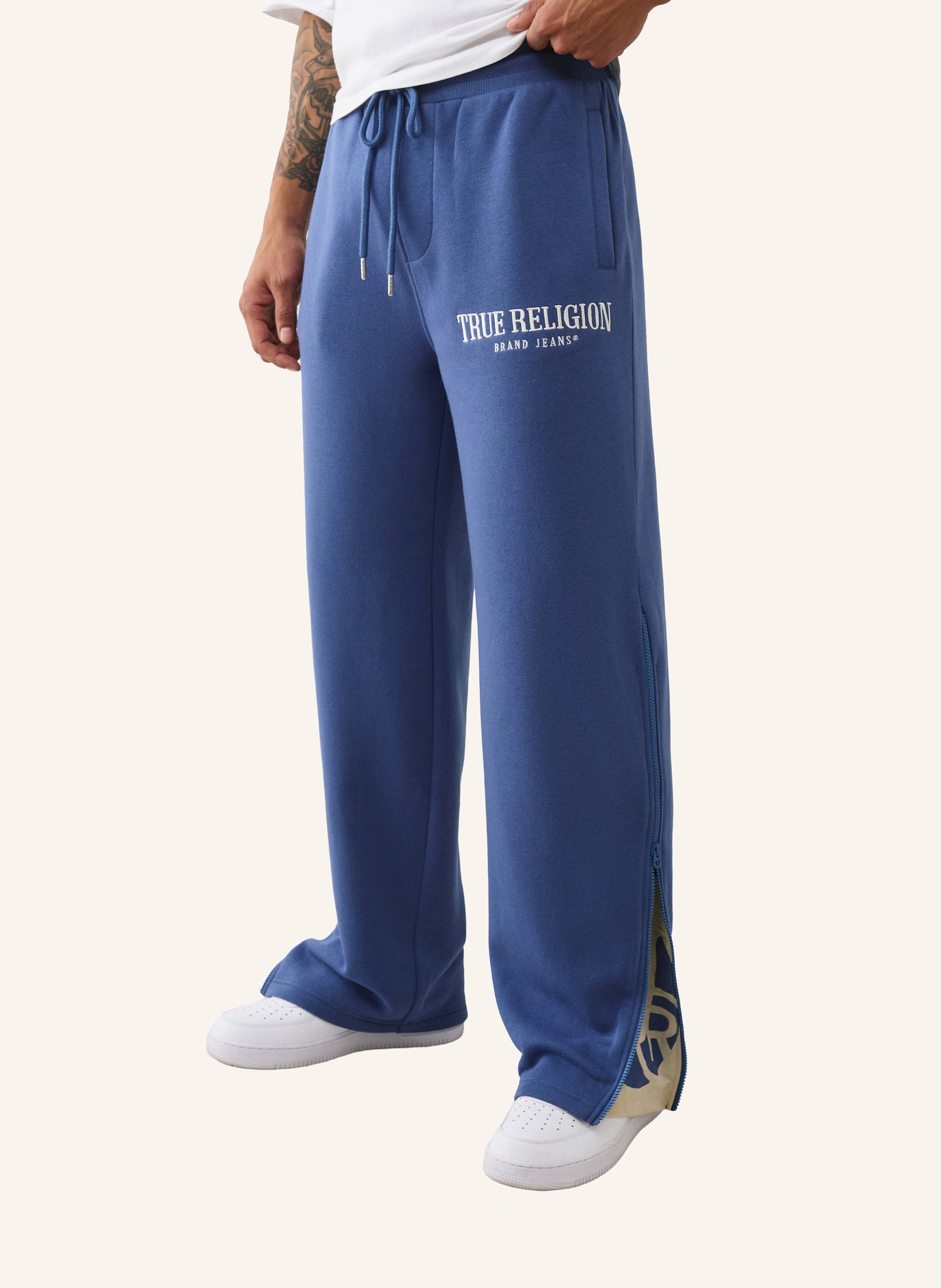 Thumbnail - True Religion Baggy Sweatpant Zip Up blau