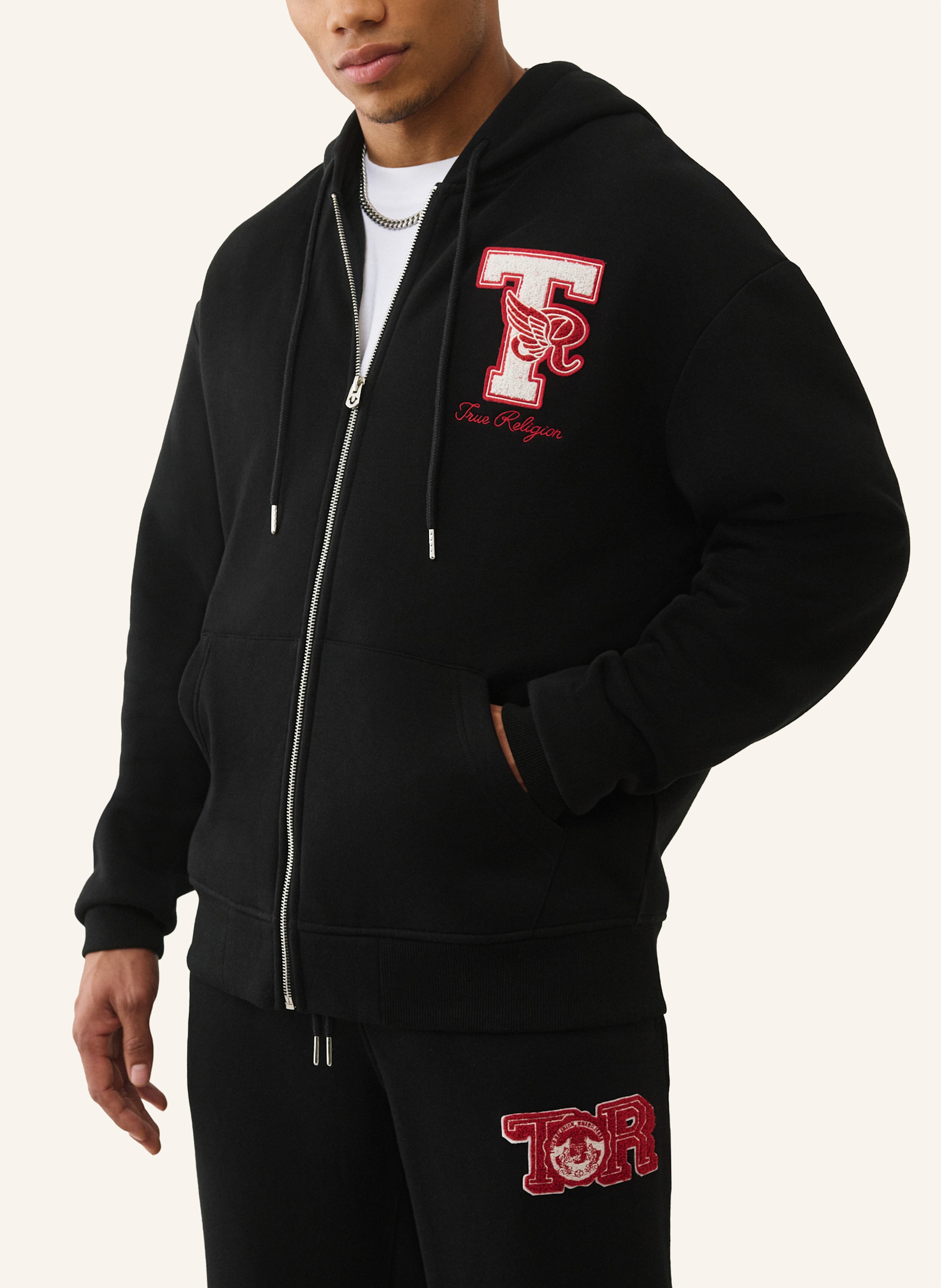 Thumbnail - True Religion Zip-Hoodie World Tour Champs schwarz