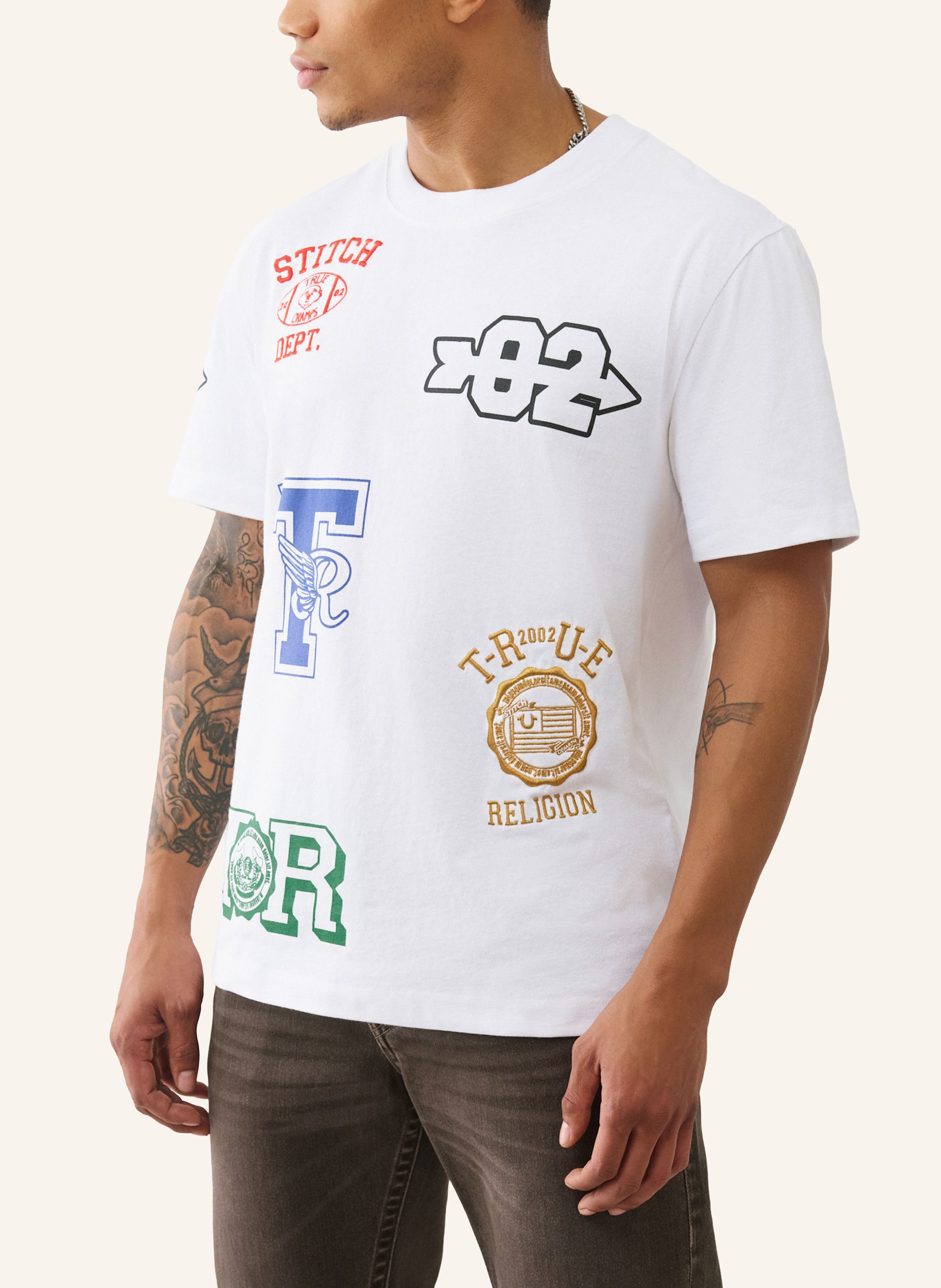 Thumbnail - True Religion T-Shirt Embroidery weiss