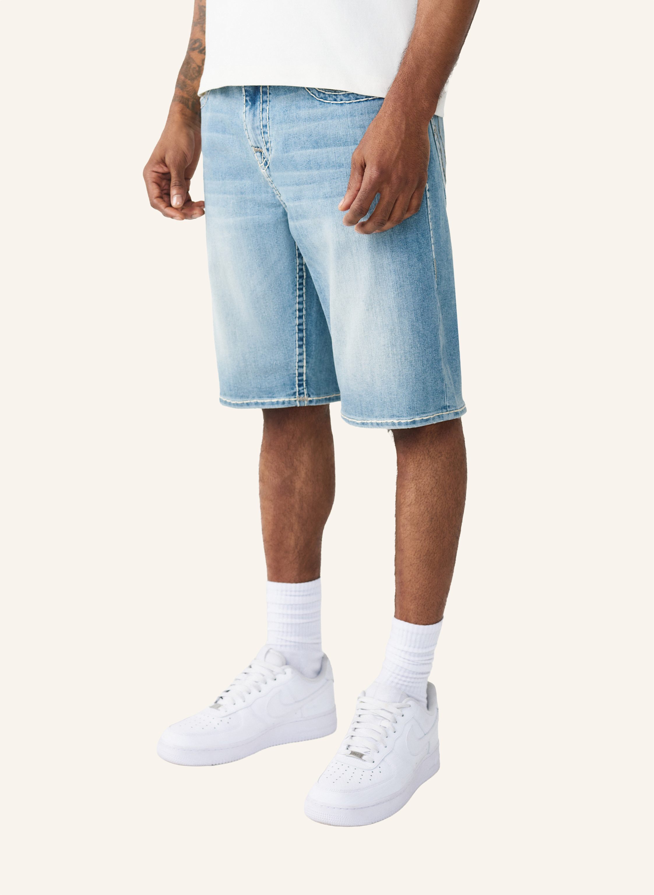 Thumbnail - True Religion Jeansshorts Bobby blau