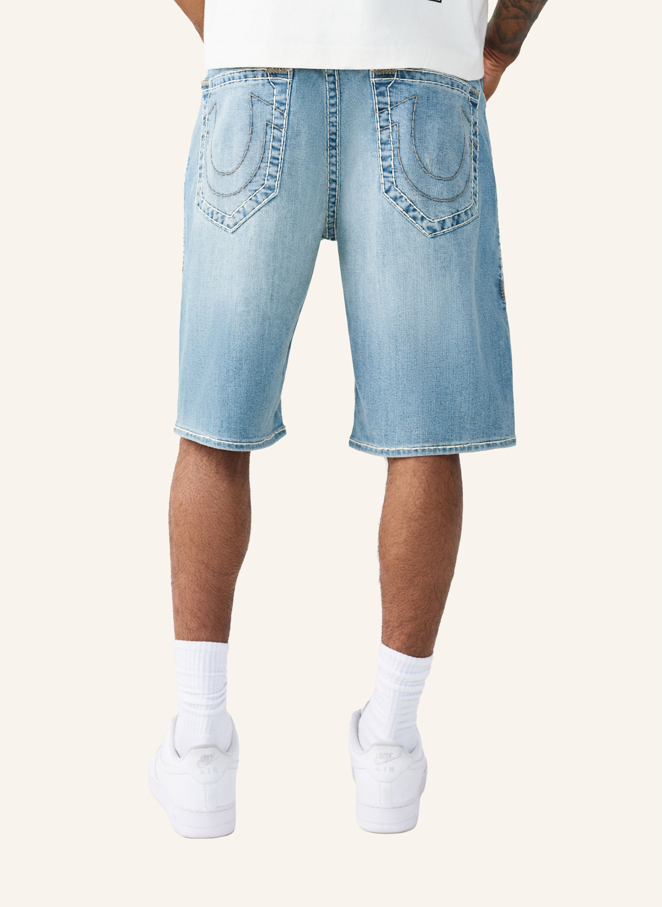 Thumbnail - True Religion Jeansshorts Bobby blau