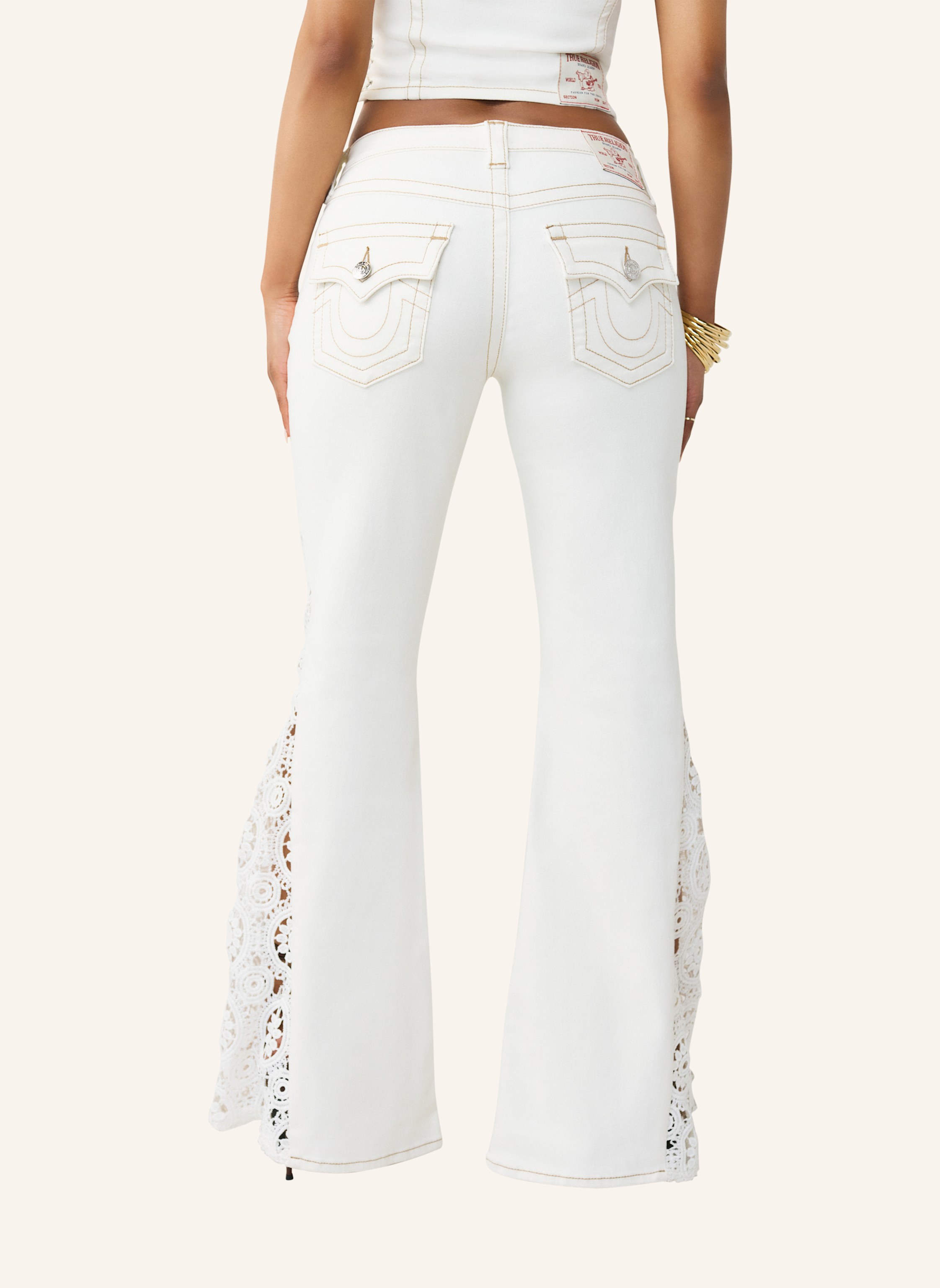Thumbnail - True Religion Jeans Crochet Flare weiss