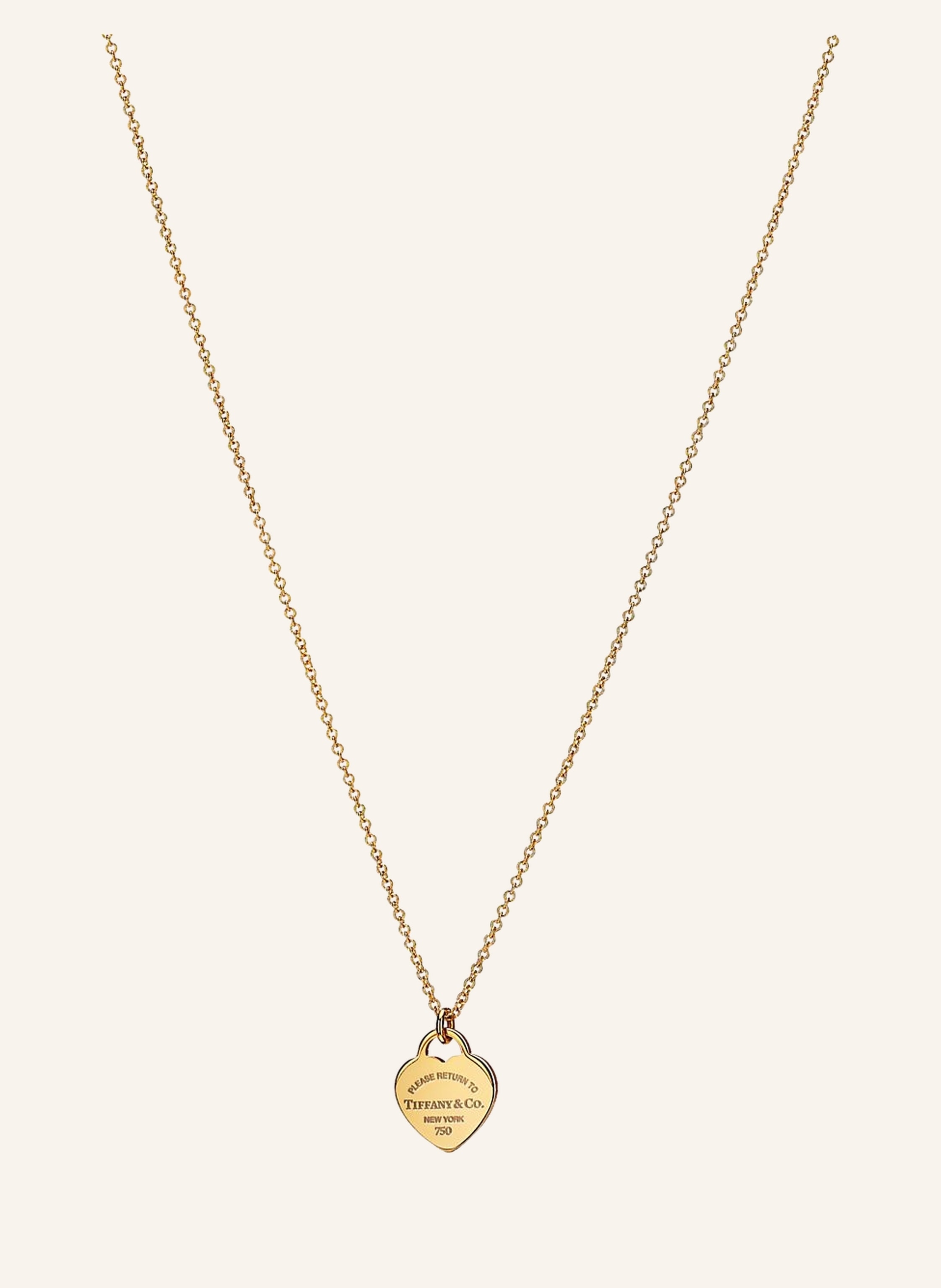 Gold return to tiffany necklace discount