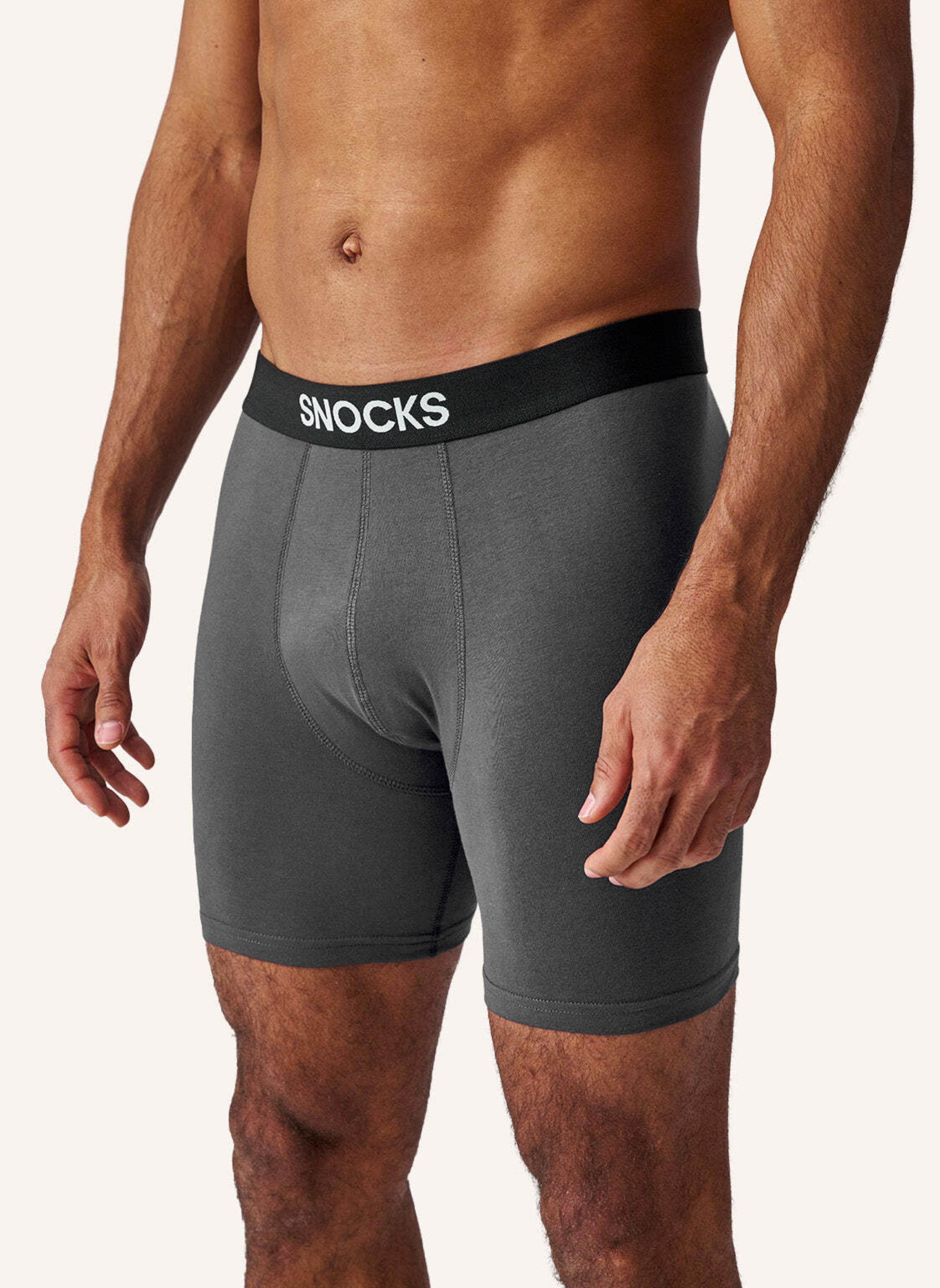 Thumbnail - Snocks 6er-Pack Boxershorts Mit Längerem Bein schwarz
