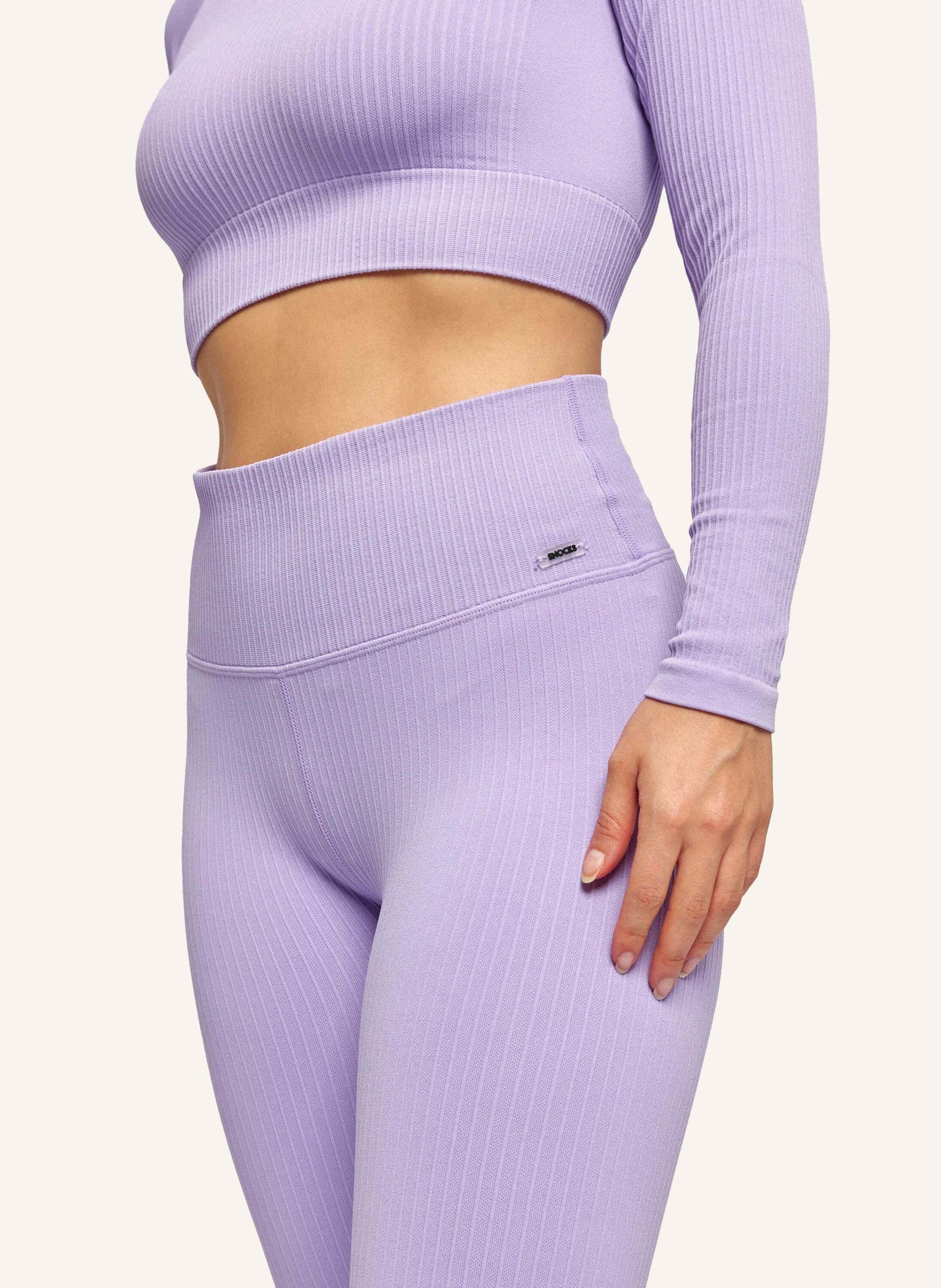 Thumbnail - Snocks Gerippte Leggings lila