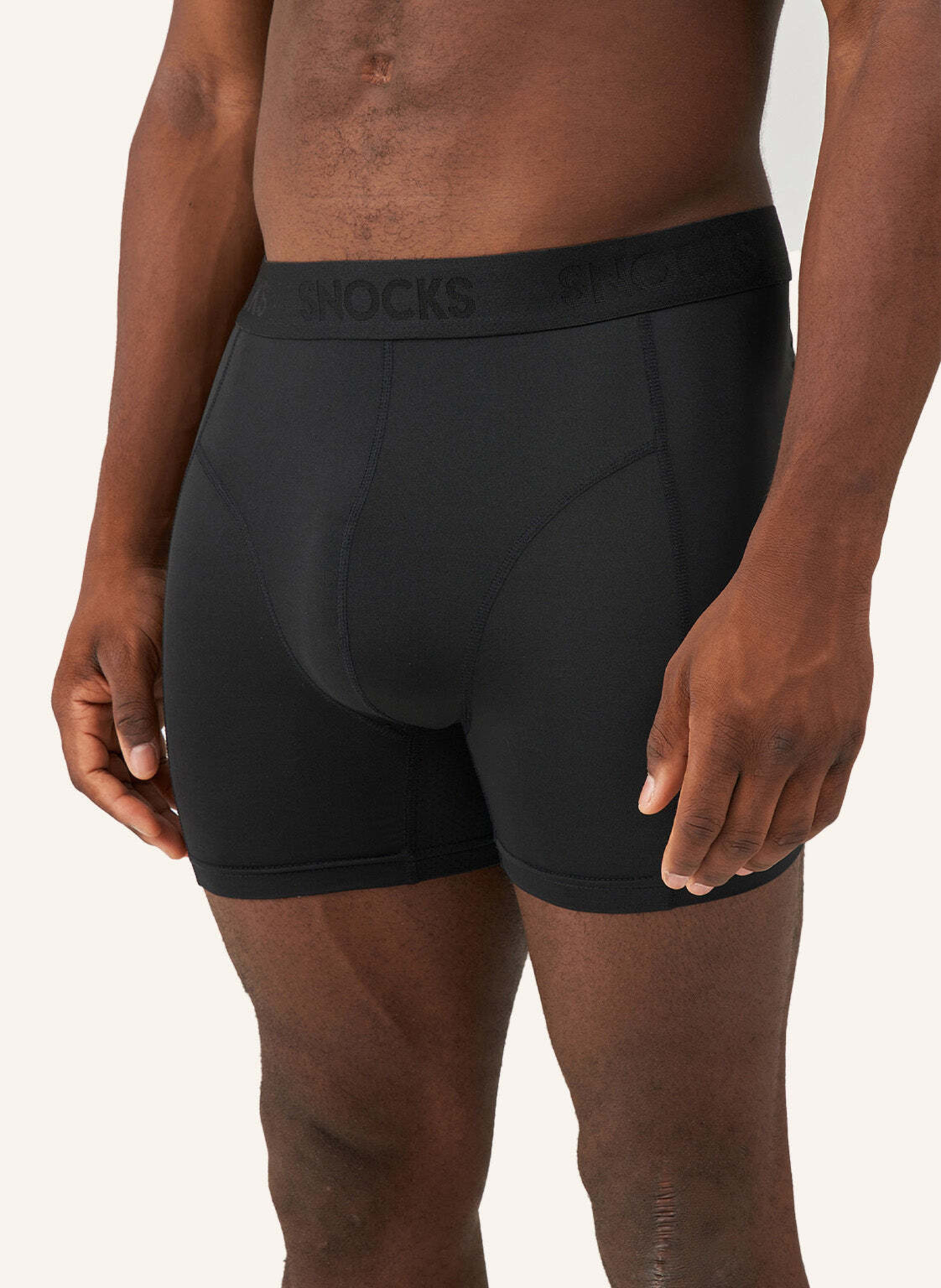 Thumbnail - Snocks 3er-Pack Sport Boxershorts schwarz