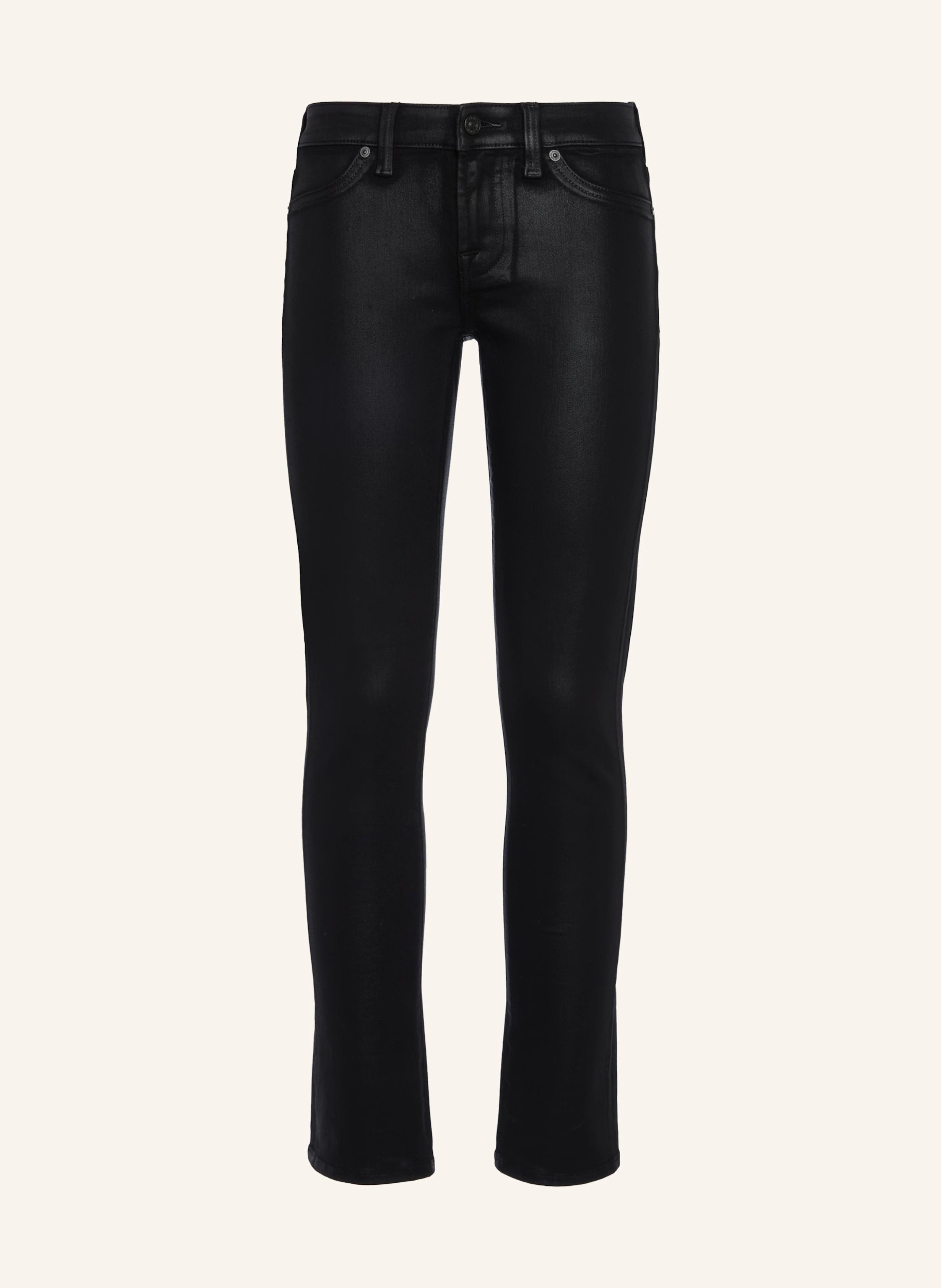 7 For All Mankind Jeans Low Skinny Skinny Fit schwarz