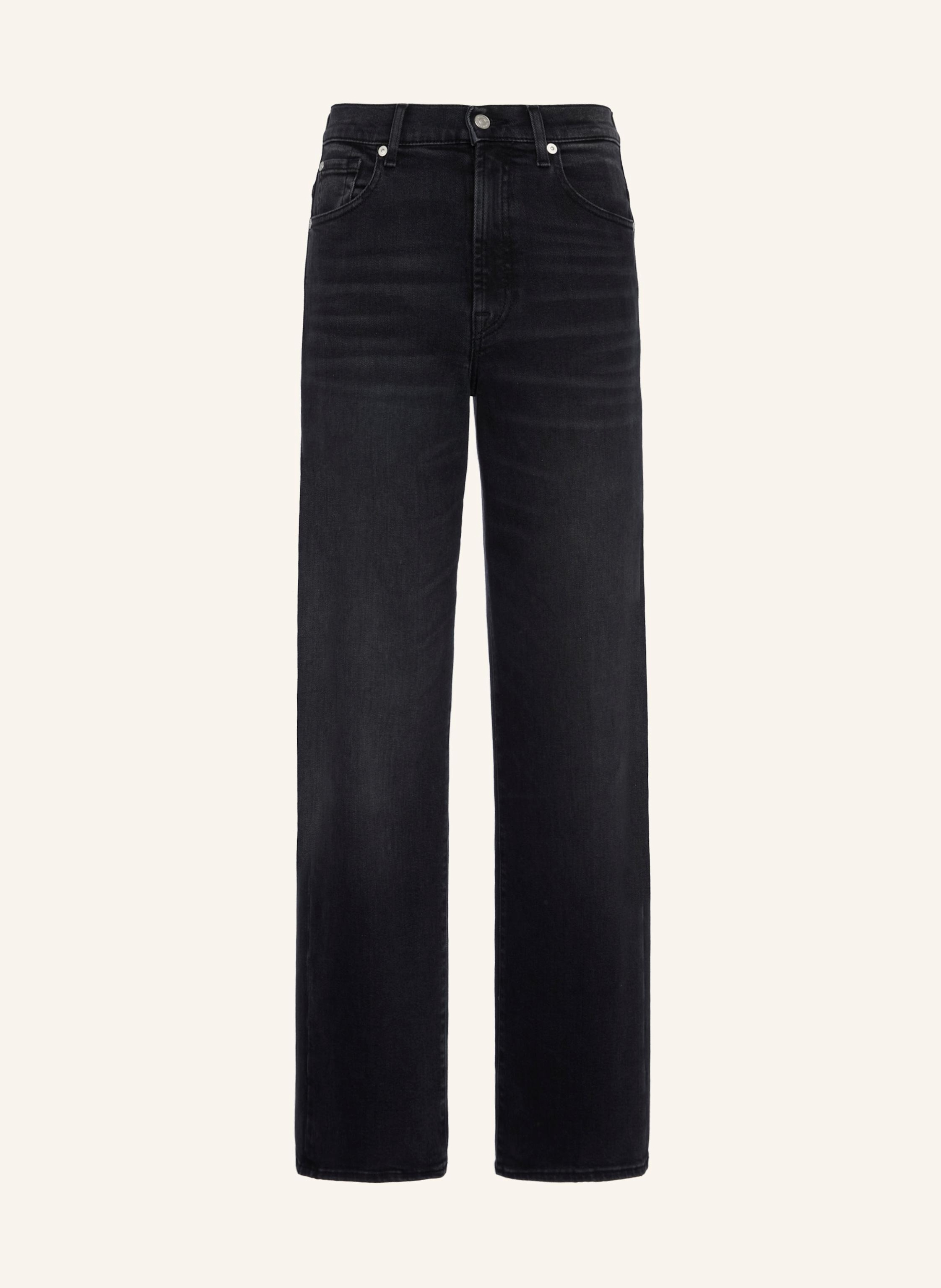 7 For All Mankind Jeans Stovepipe Straight Straight Fit schwarz