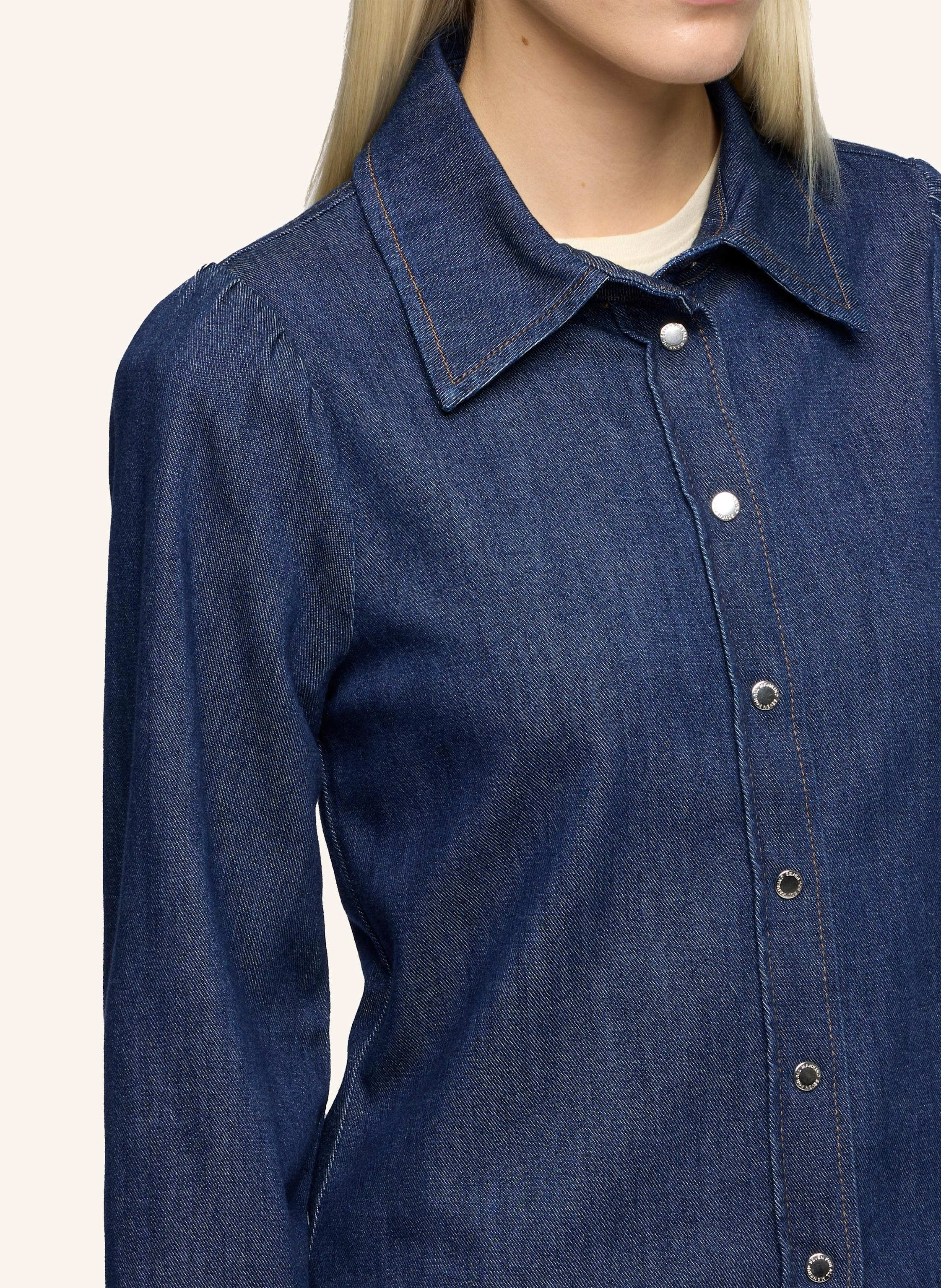 Thumbnail - 7 For All Mankind Puff Sleeves Shirt blau