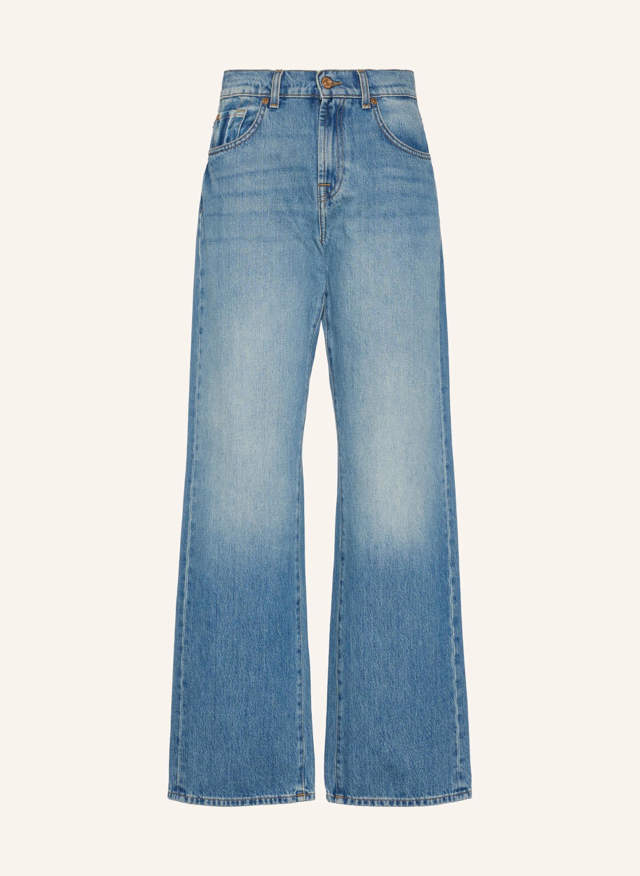 7 For All Mankind Jeans Tess Trouser Wide Leg Fit blau