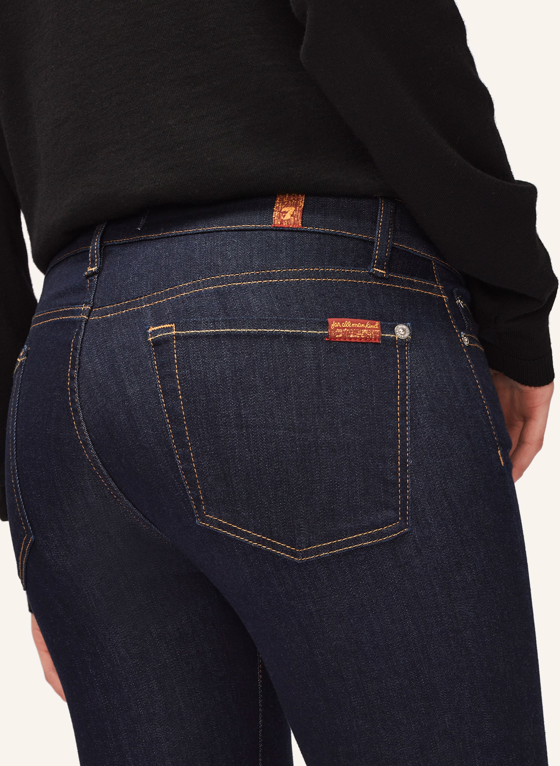 Thumbnail - 7 For All Mankind Jeans The Skinny Crop Skinny Fit blau