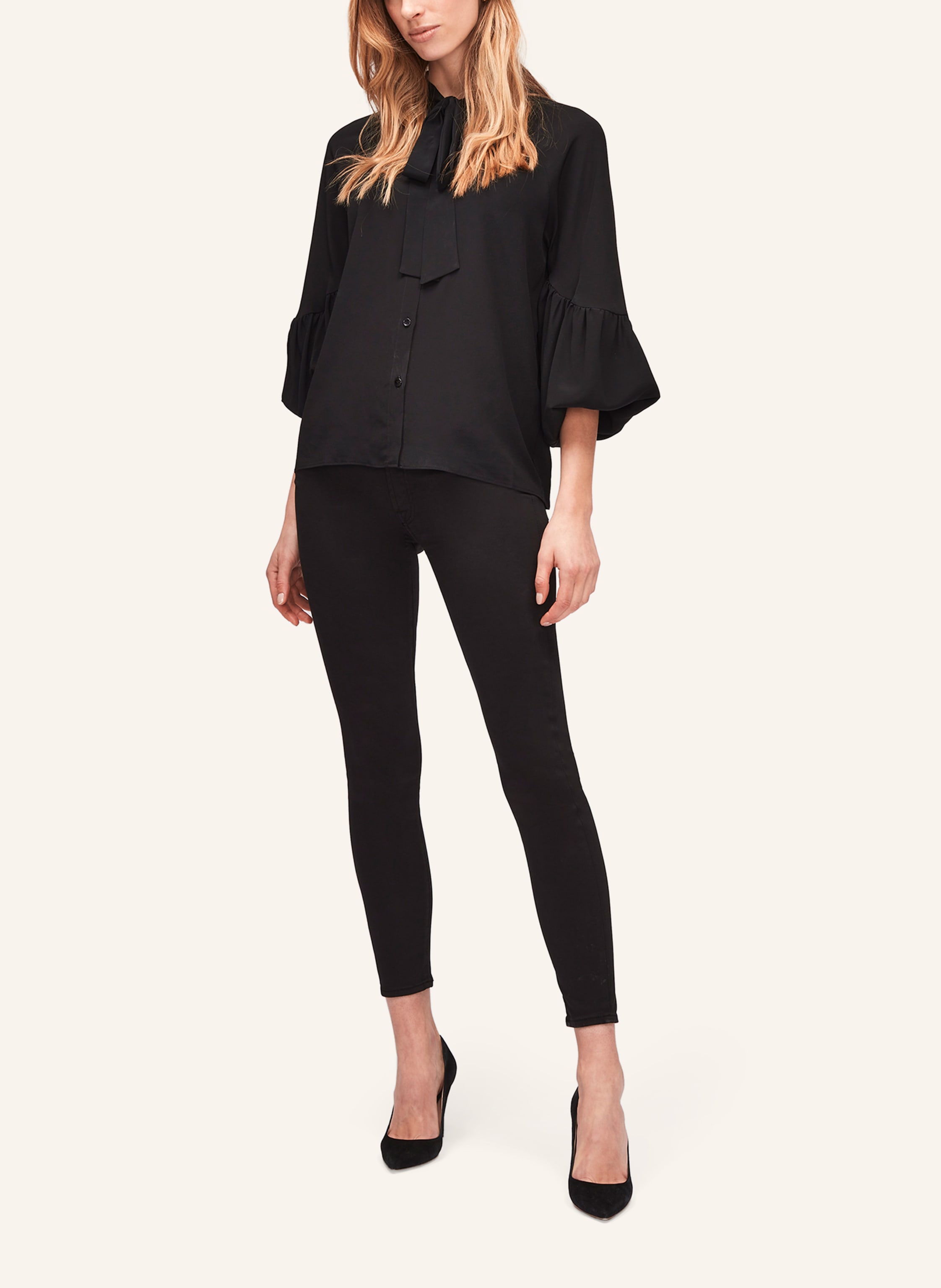 Thumbnail - 7 For All Mankind Jeans Hw Skinny Crop Skinny Fit schwarz