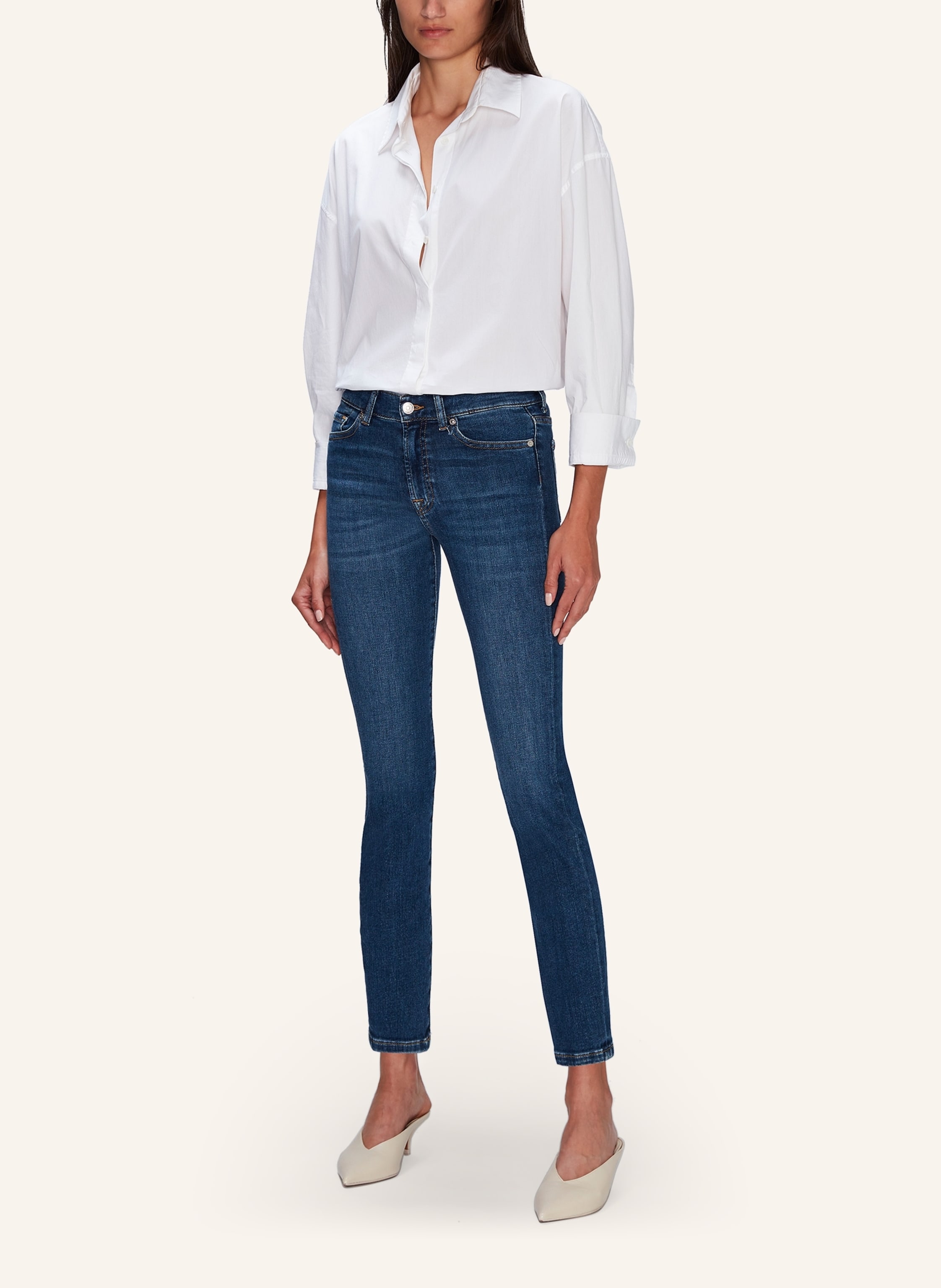Thumbnail - 7 For All Mankind Jeans Roxanne Ankle Slim Fit blau