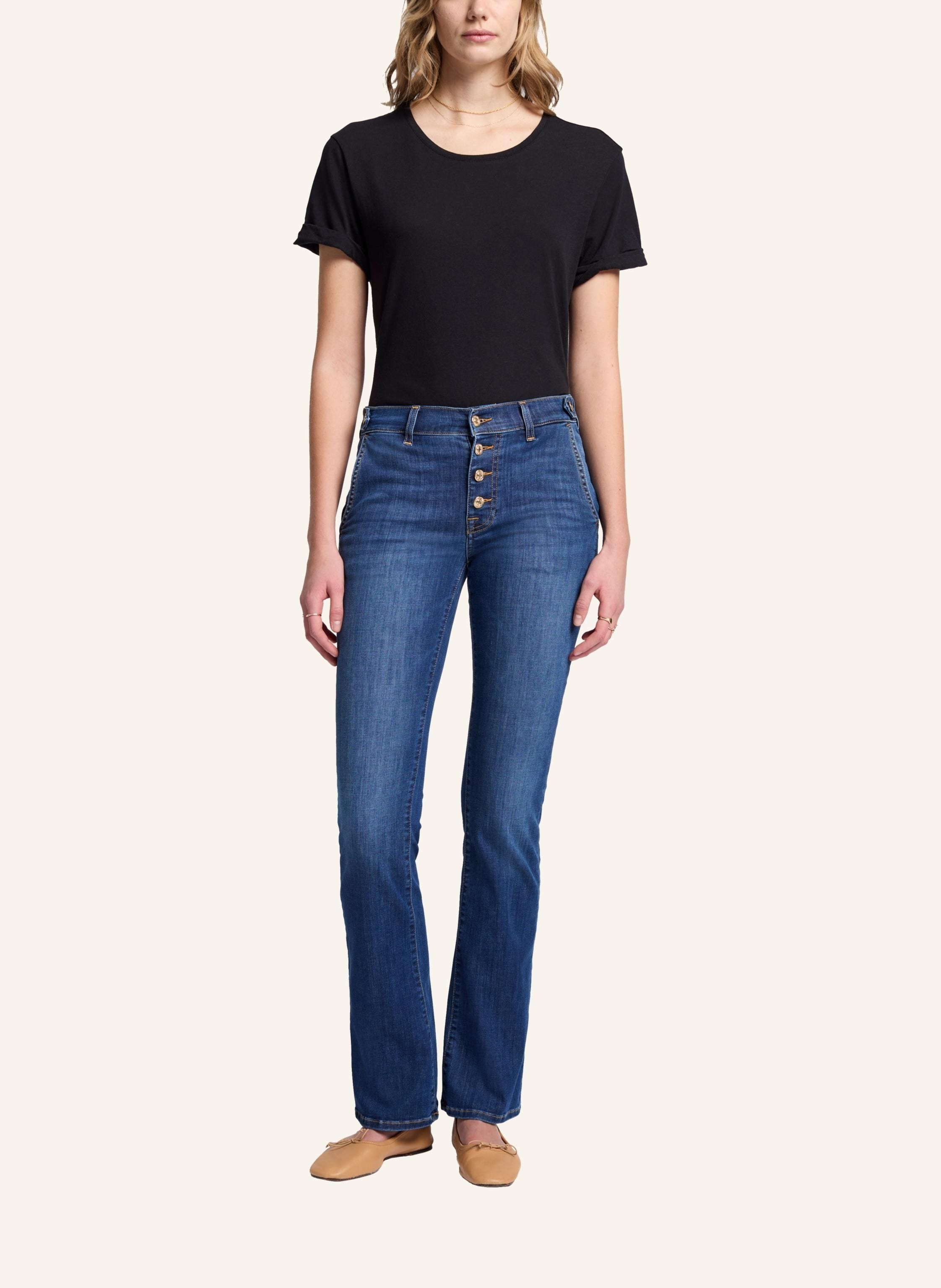 Thumbnail - 7 For All Mankind Jeans Bootcut Bootcut Fit blau
