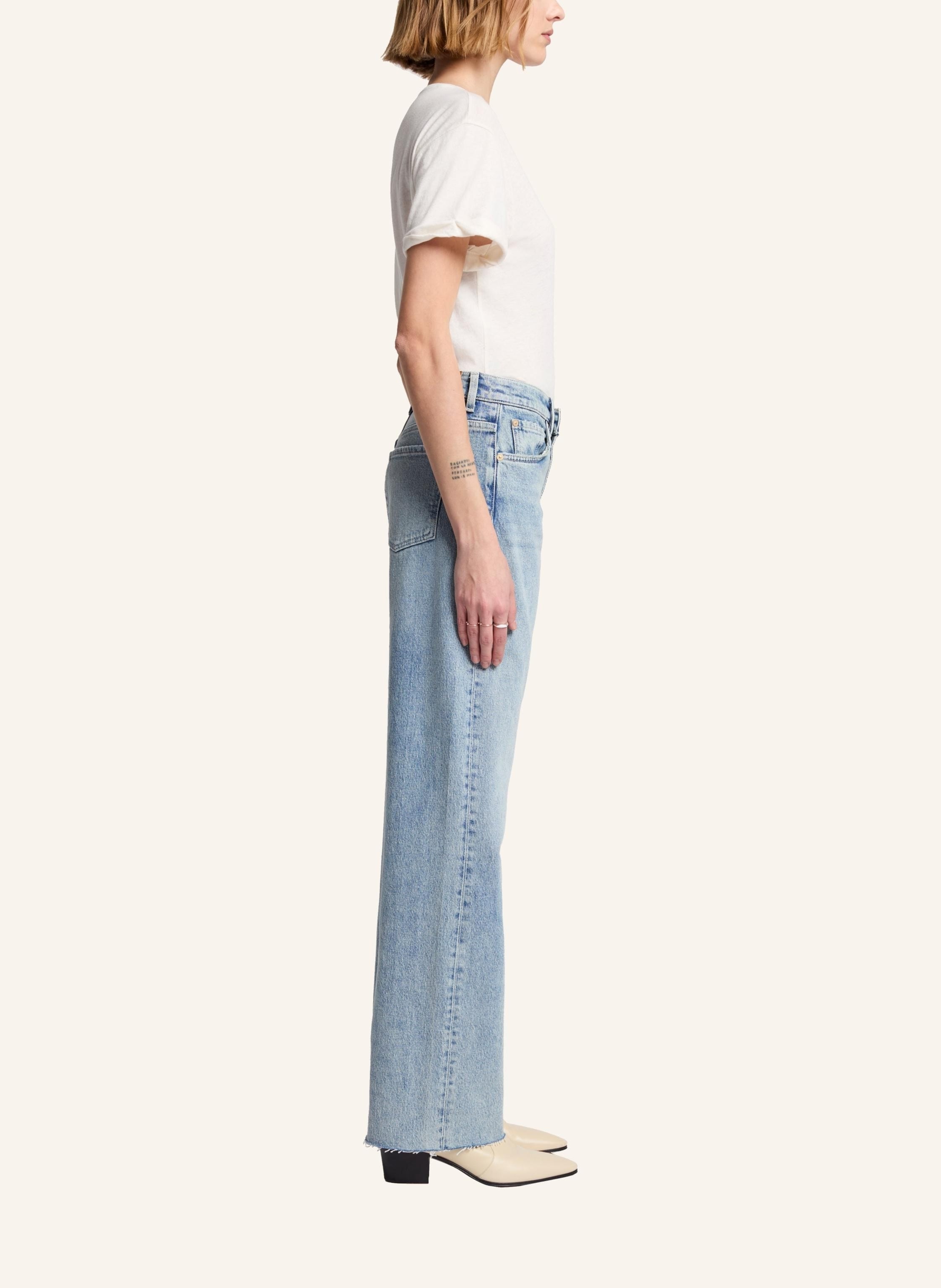 Thumbnail - 7 For All Mankind Jeans Tess Trouser Straight Fit blau