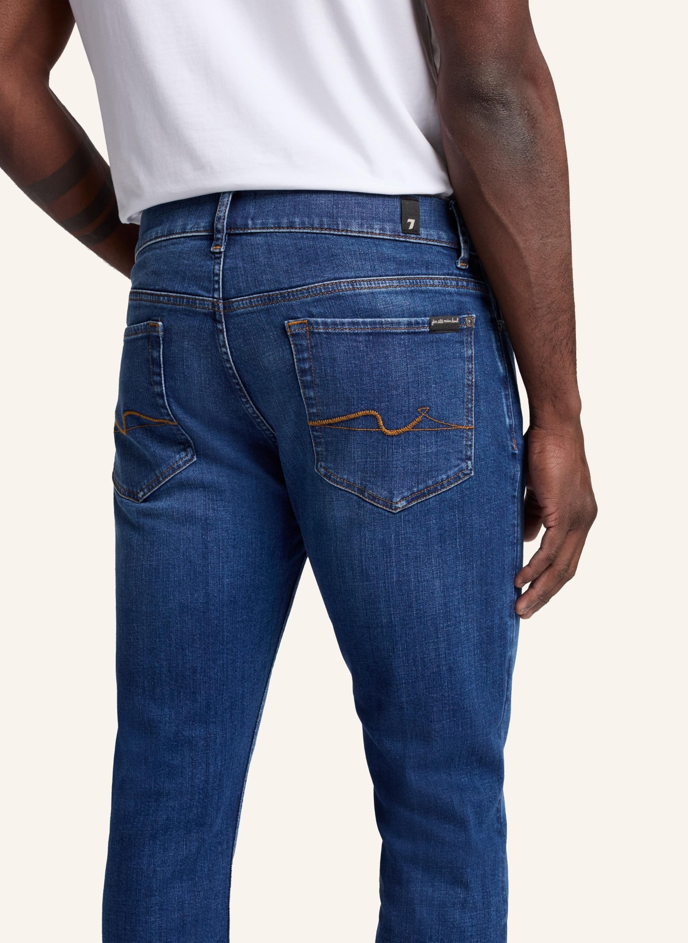 Thumbnail - 7 For All Mankind Jeans Paxtyn Skinny Fit blau
