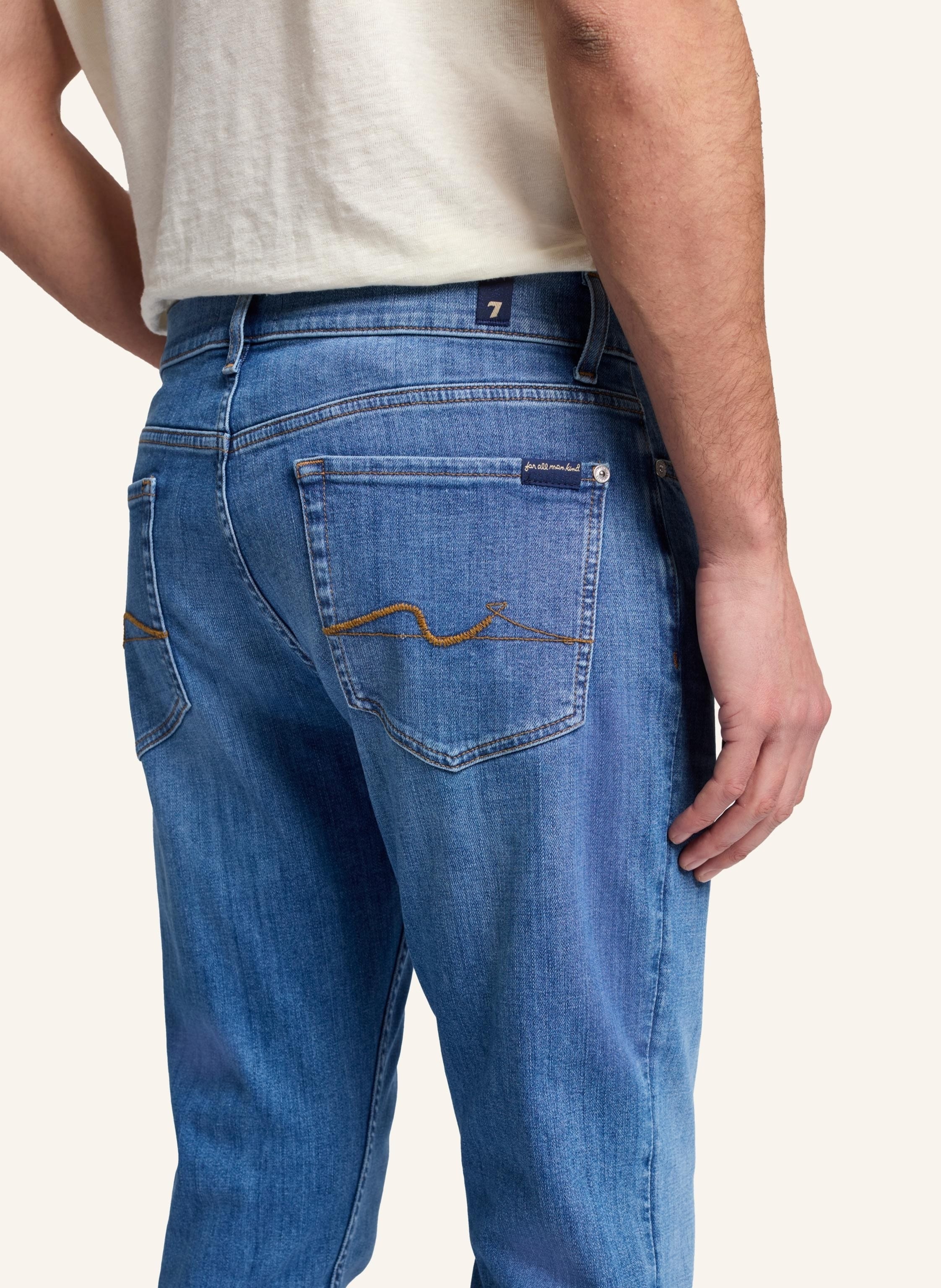 Thumbnail - 7 For All Mankind Jeans Paxtyn Skinny Fit blau