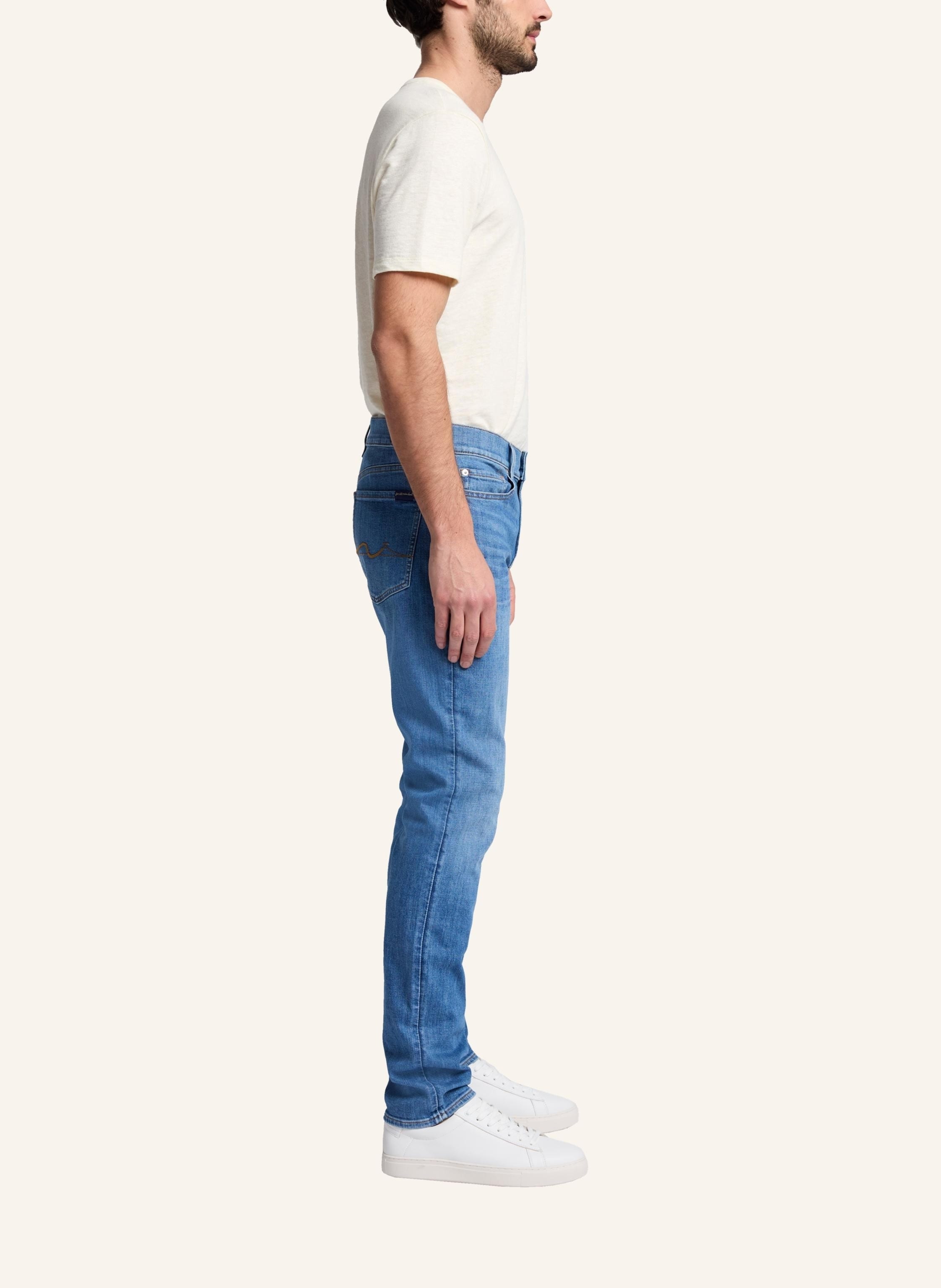Thumbnail - 7 For All Mankind Jeans Paxtyn Skinny Fit blau