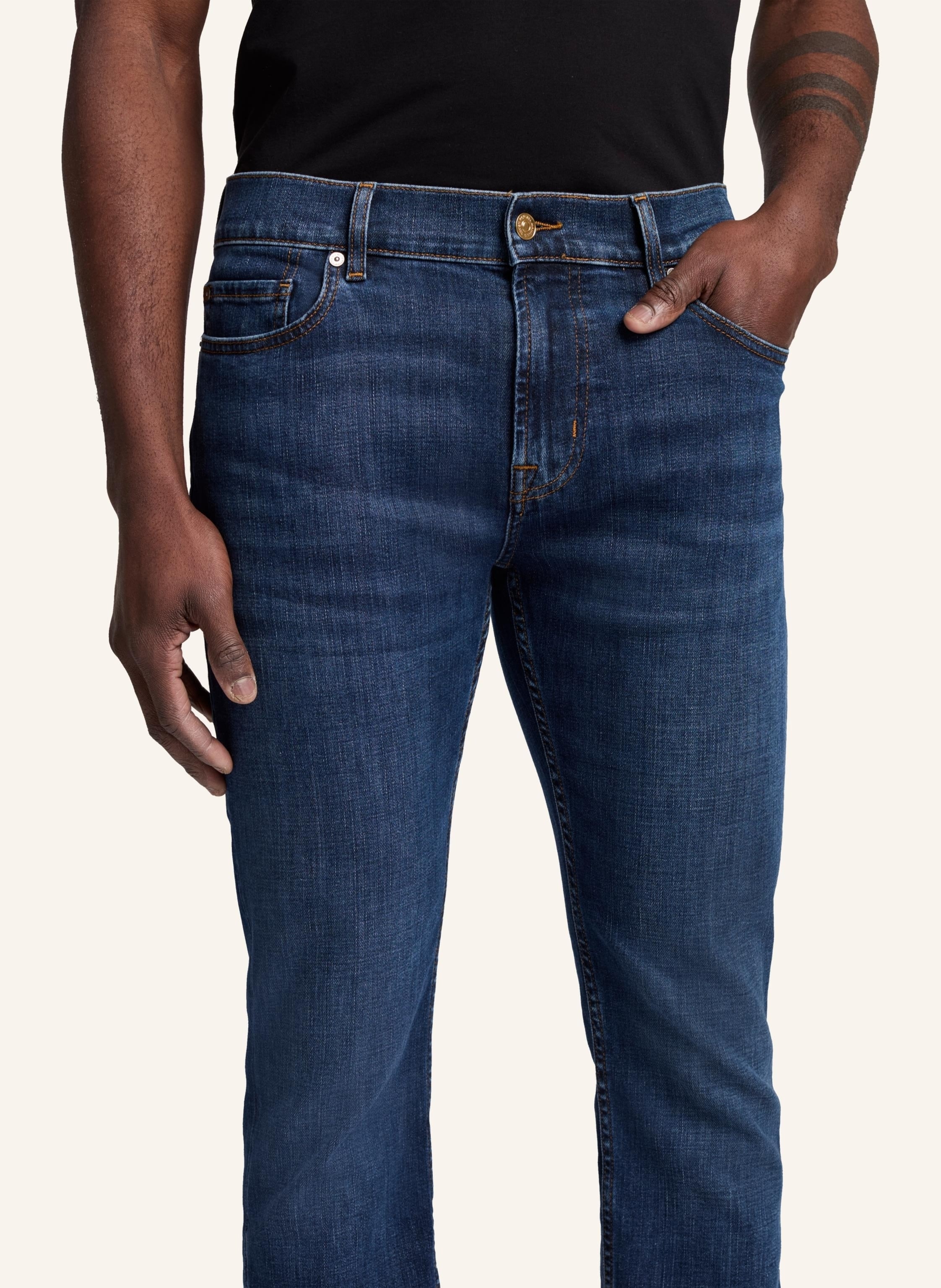 Thumbnail - 7 For All Mankind Jeans Paxtyn Skinny Fit blau