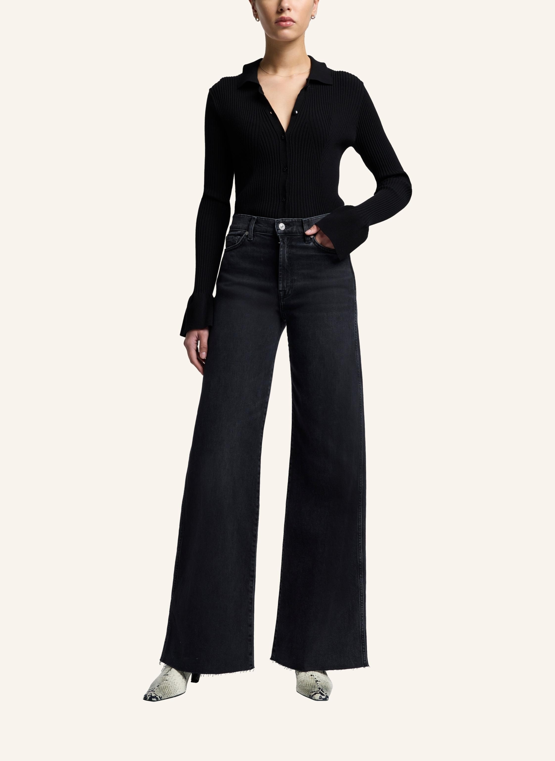 Thumbnail - 7 For All Mankind Jeans Lotta Flare Fit schwarz
