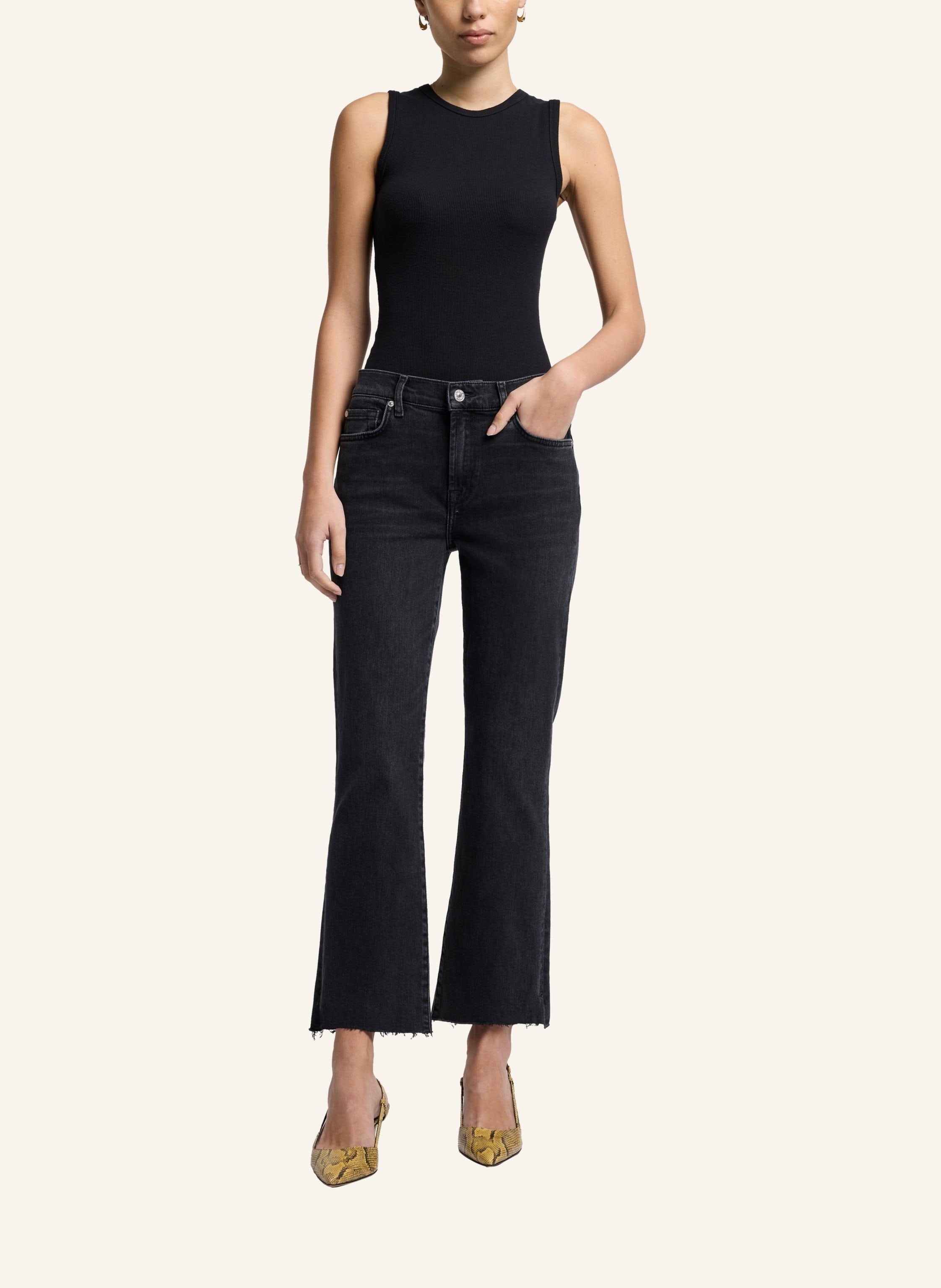 Thumbnail - 7 For All Mankind Jeans Daisy Ankle Boot Bootcut Fit schwarz