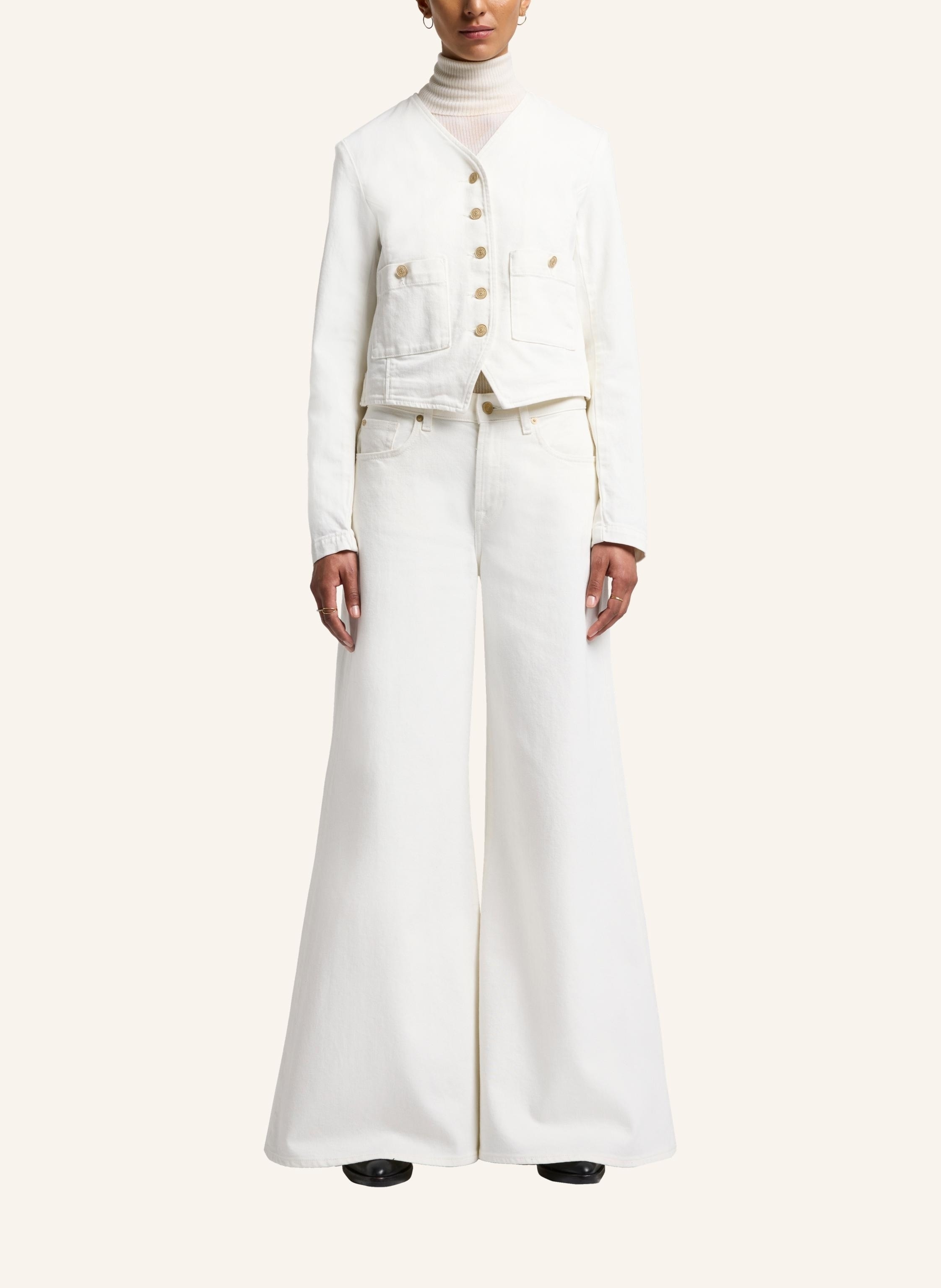 Thumbnail - 7 For All Mankind Jeans Willow Wide Wide Leg Fit weiss