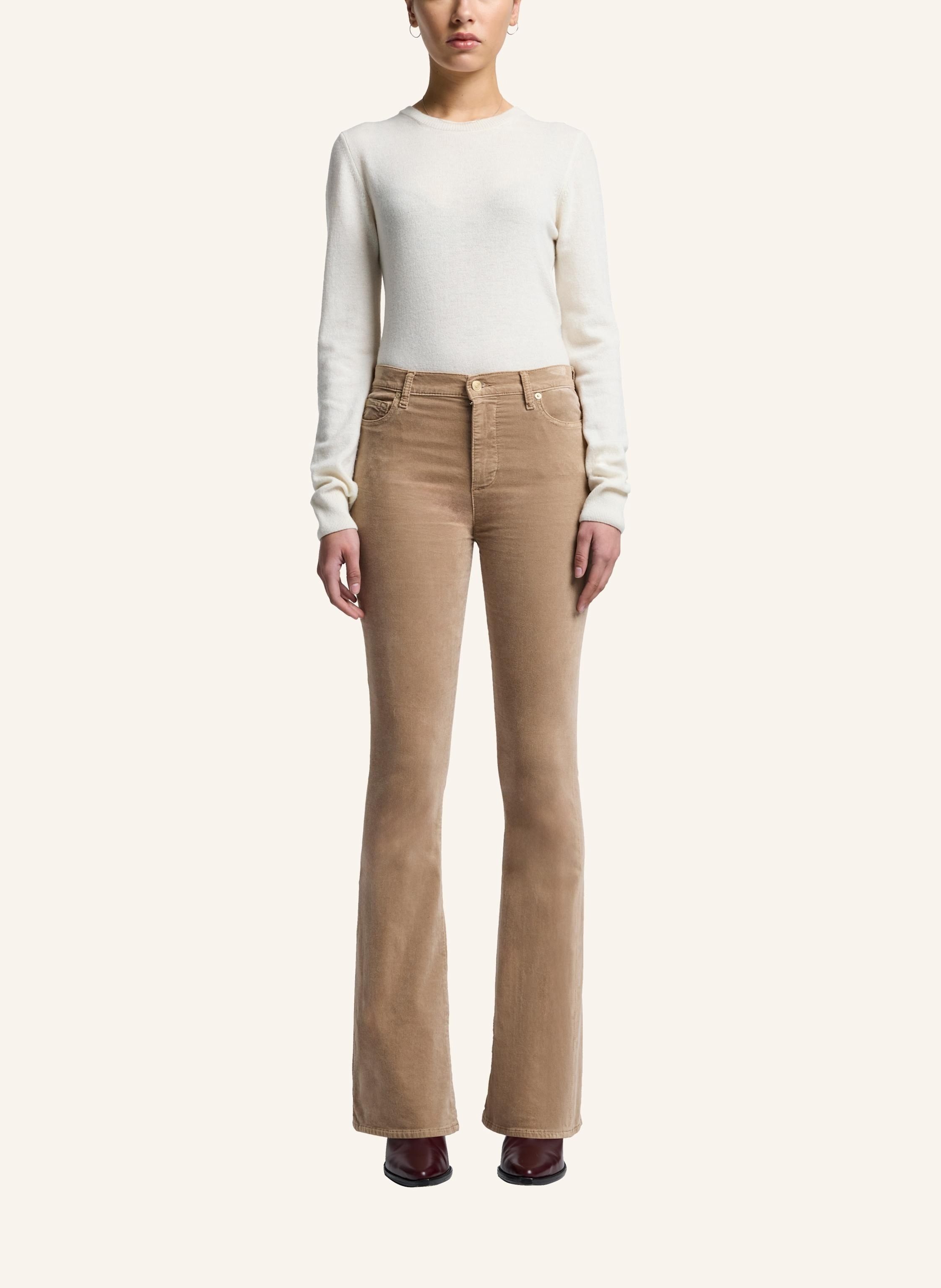 Thumbnail - 7 For All Mankind Pants Hw Ali Flare Fit beige