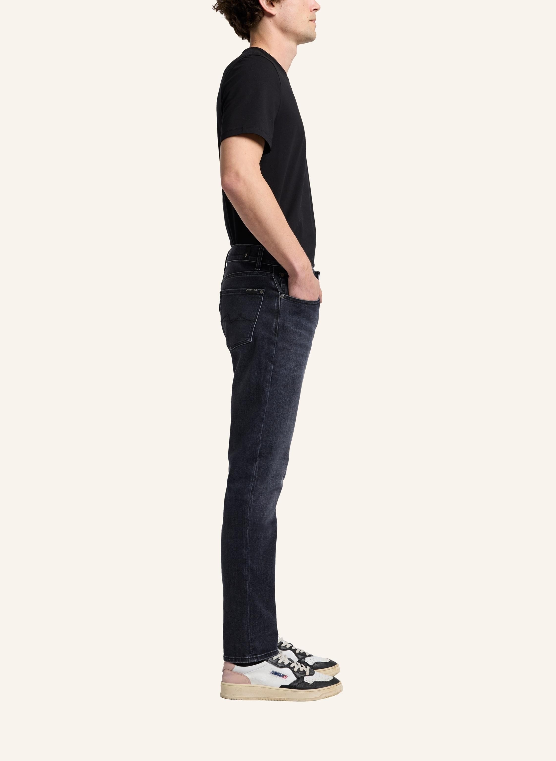 Thumbnail - 7 For All Mankind Jeans Slimmy Tapered Slim Fit schwarz