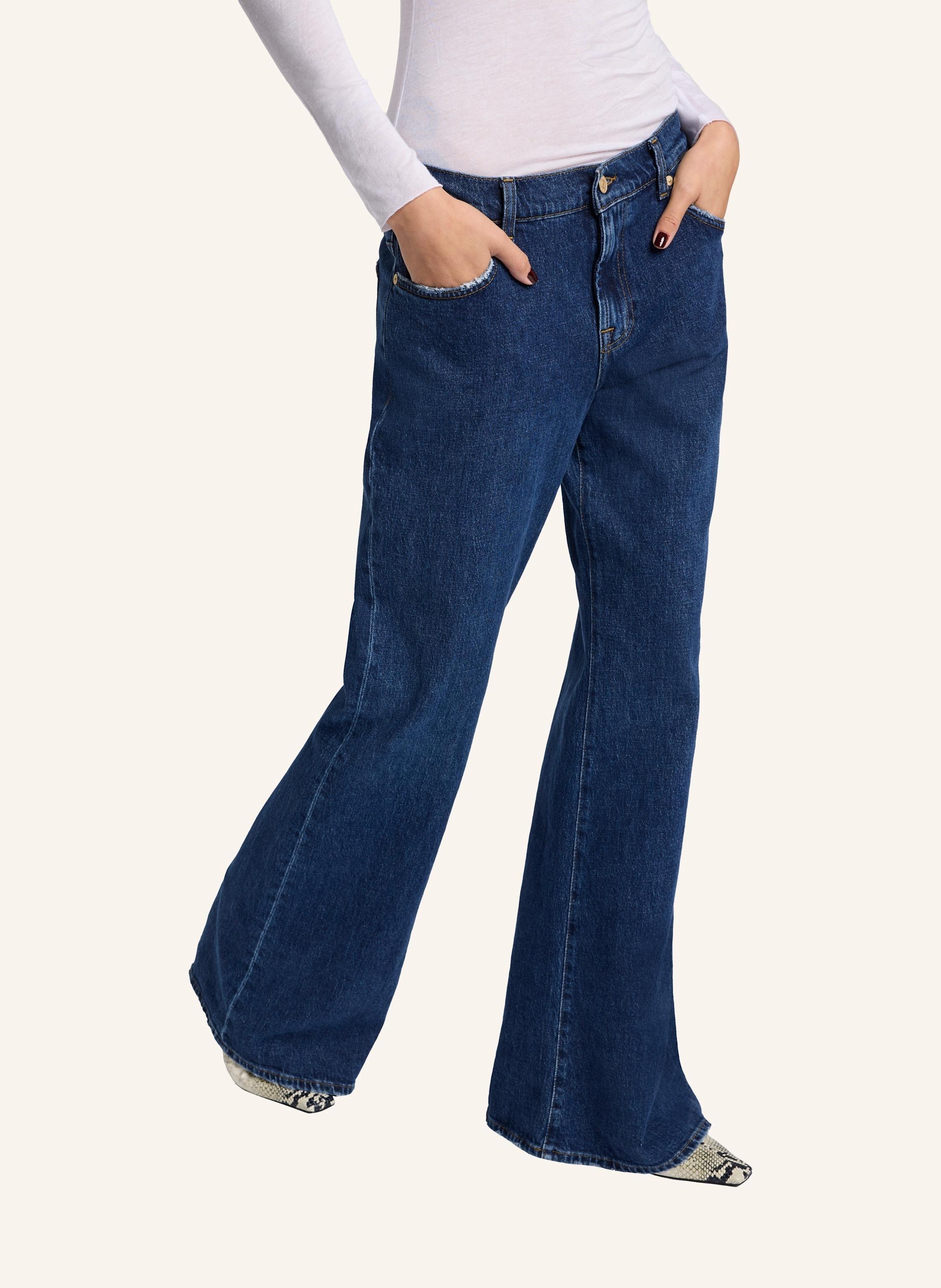 Thumbnail - 7 For All Mankind Jeans Spencer Flare Flare Fit blau