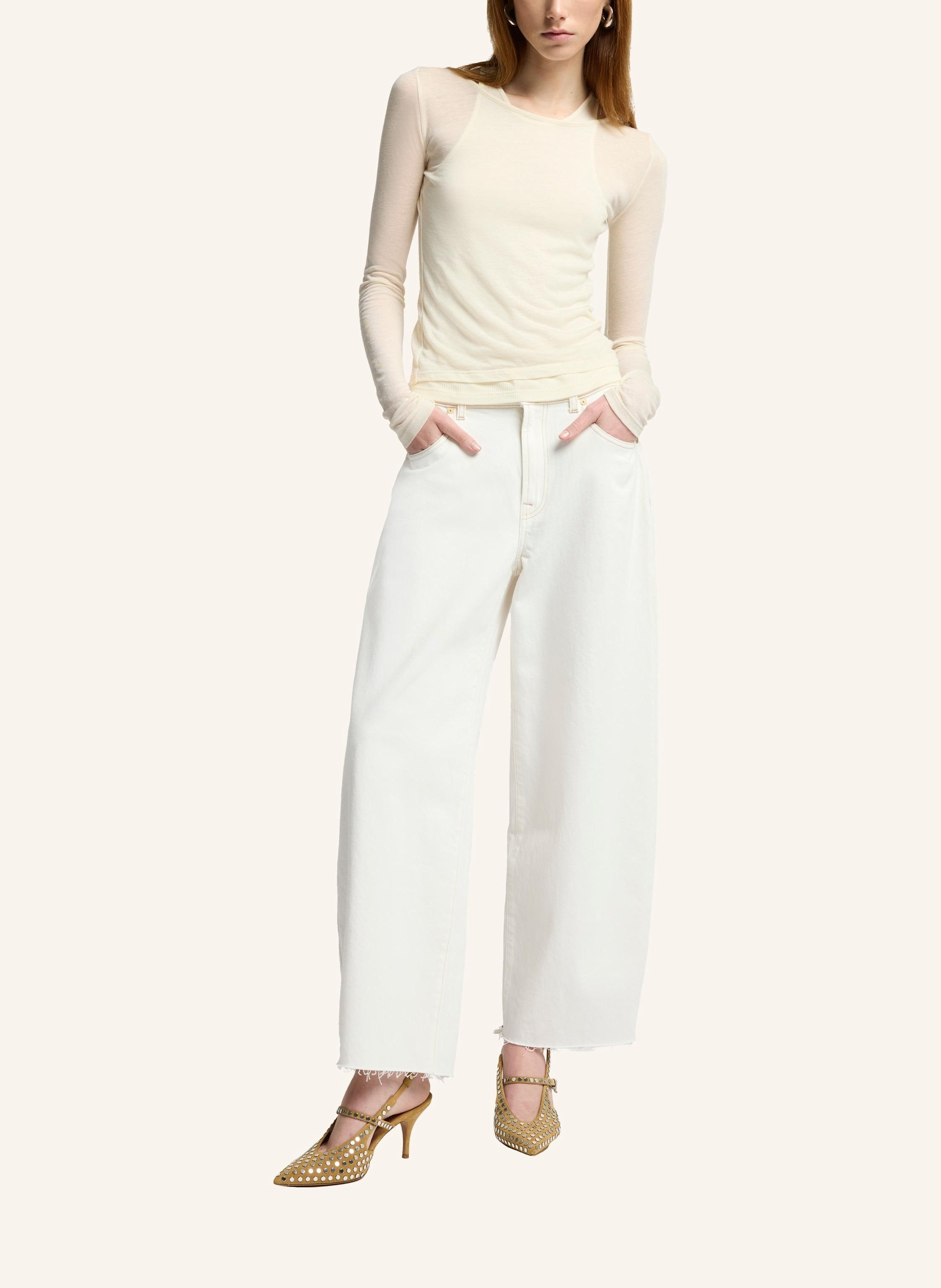 Thumbnail - 7 For All Mankind Jeans Bonnie Curvilinear Wide Leg Fit weiss