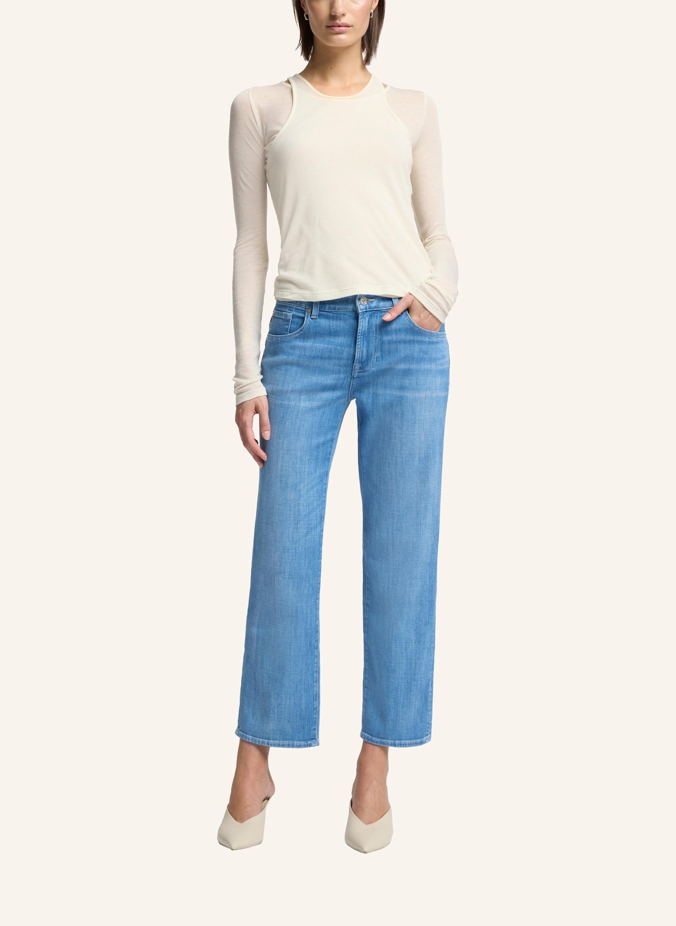Thumbnail - 7 For All Mankind Straight Jeans Calie Straight Ankle blau
