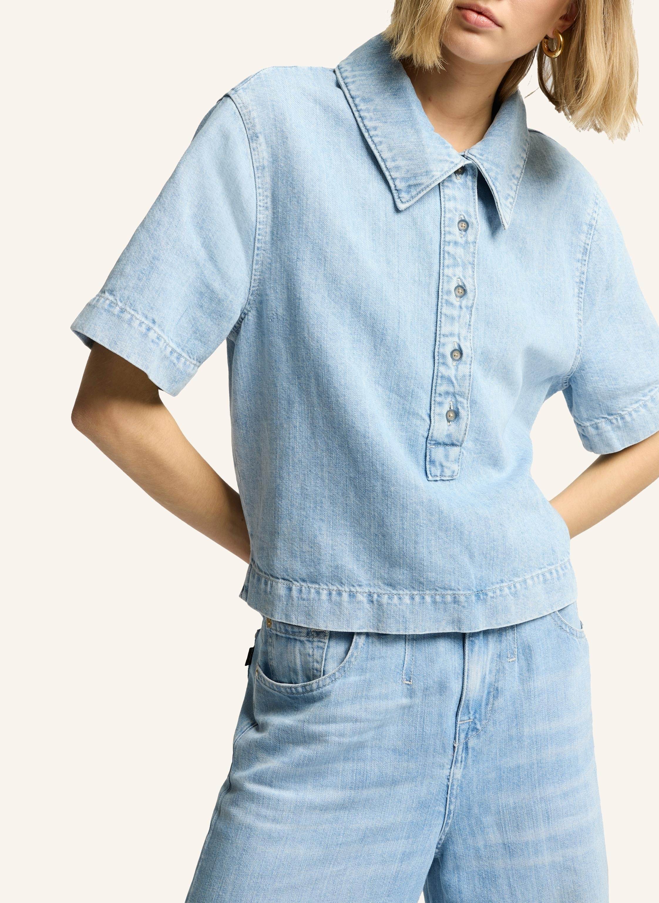 Thumbnail - 7 For All Mankind Denim Polo blau