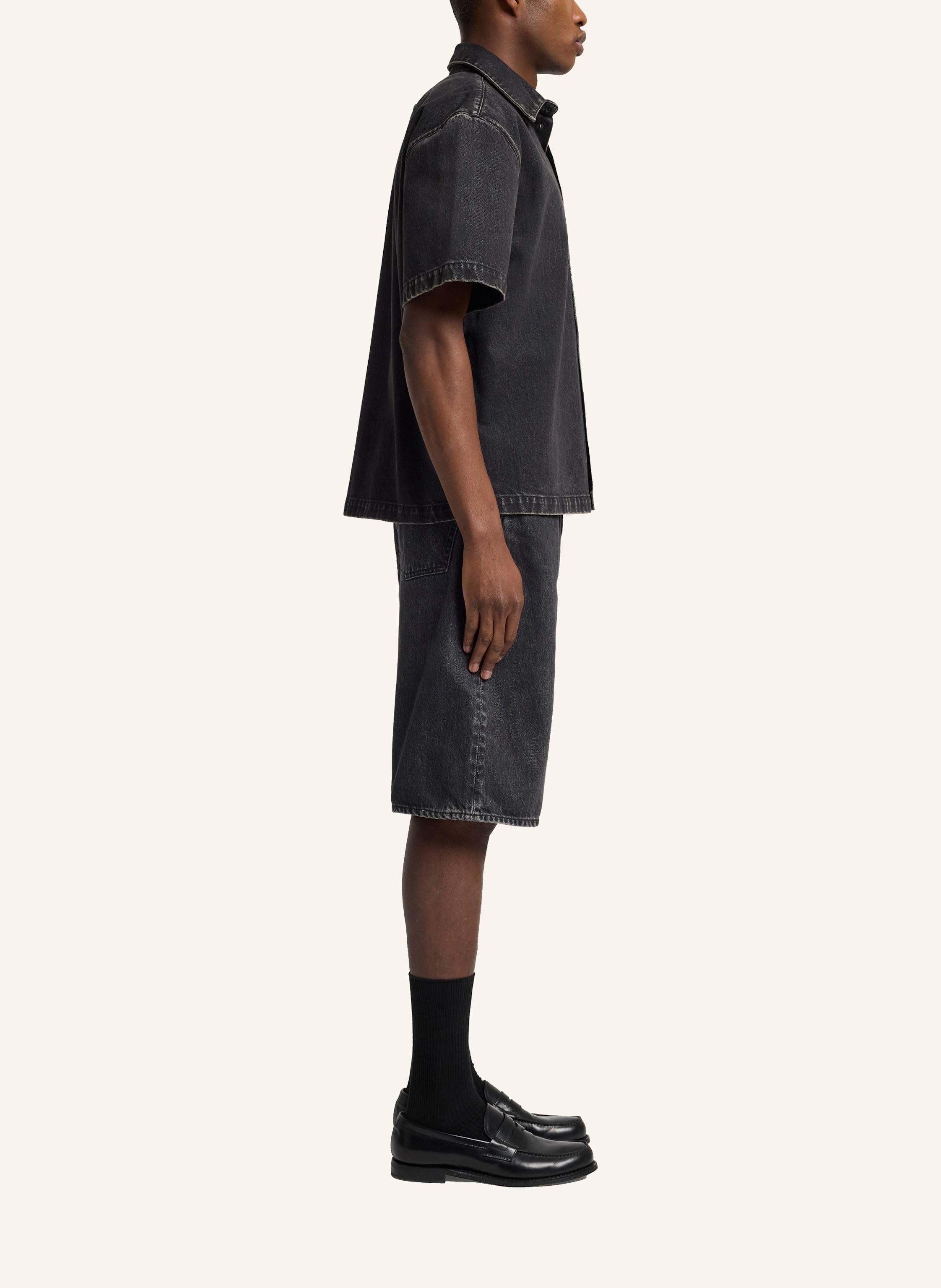 Thumbnail - 7 For All Mankind Shirt Over Camp schwarz