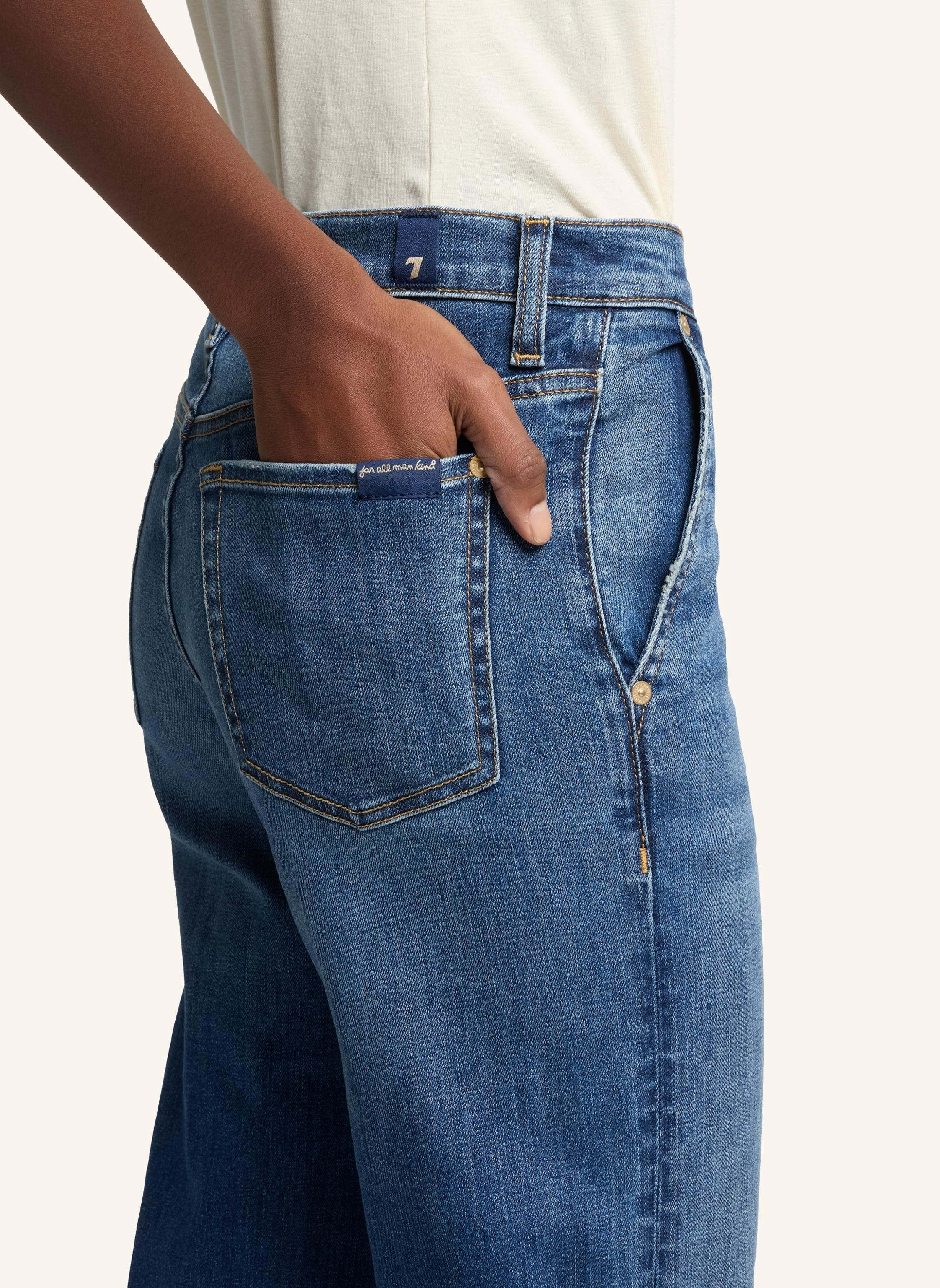 Thumbnail - 7 For All Mankind Pants Modern Dojo Flare Fit blau