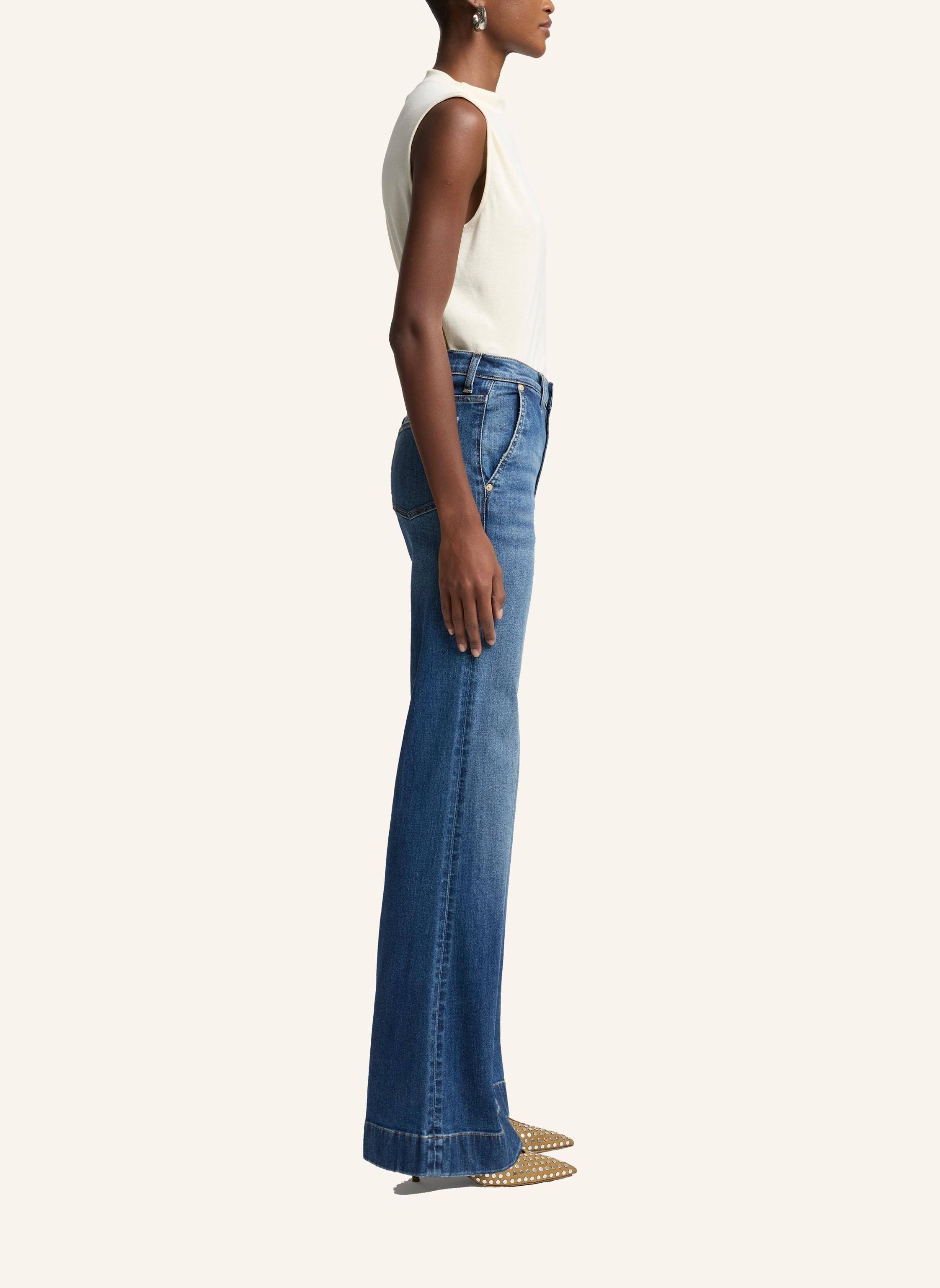 Thumbnail - 7 For All Mankind Pants Modern Dojo Flare Fit blau