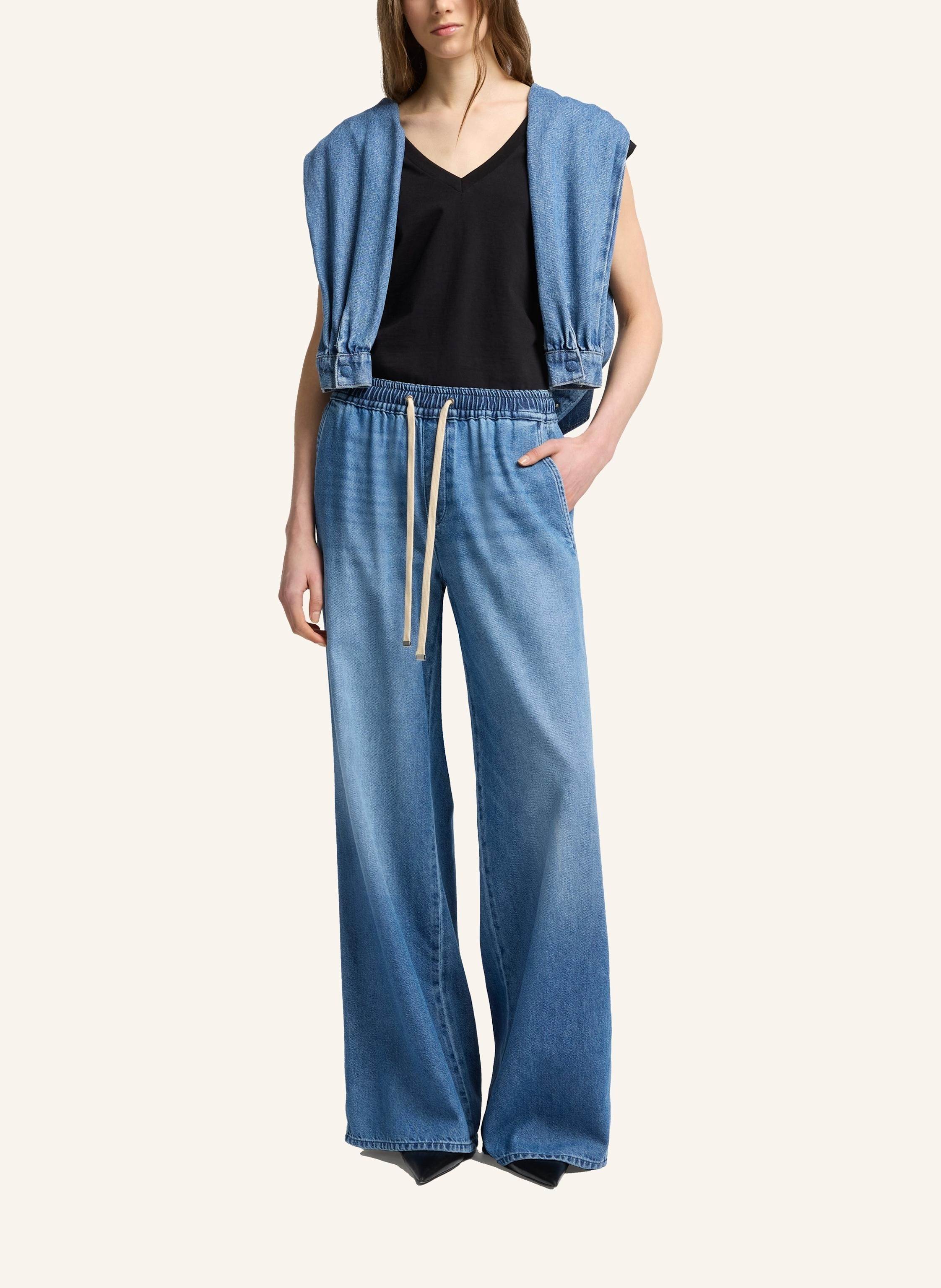 Thumbnail - 7 For All Mankind Pants Pull On Wide Leg Wide Leg Fit blau