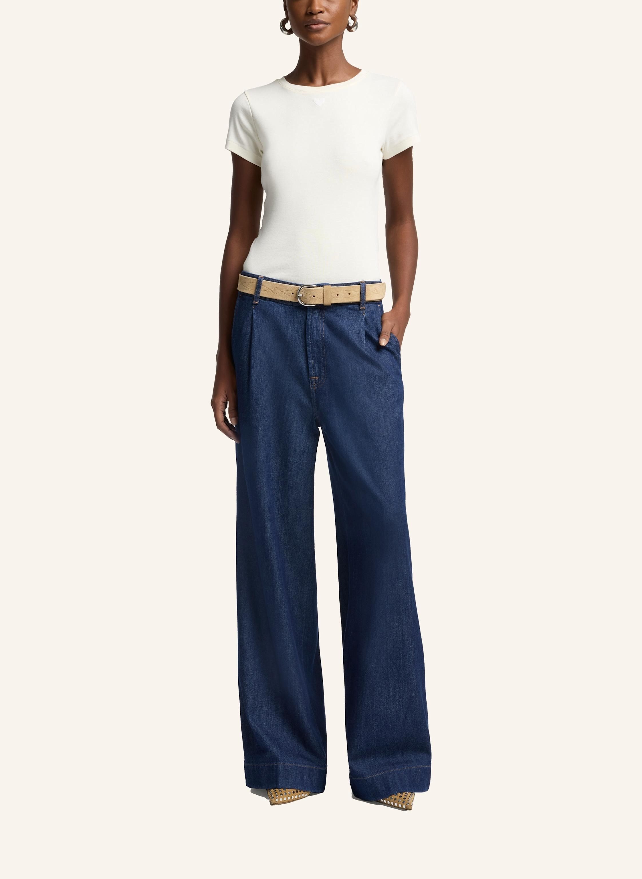 Thumbnail - 7 For All Mankind Pants Pleated Wide Leg Fit blau