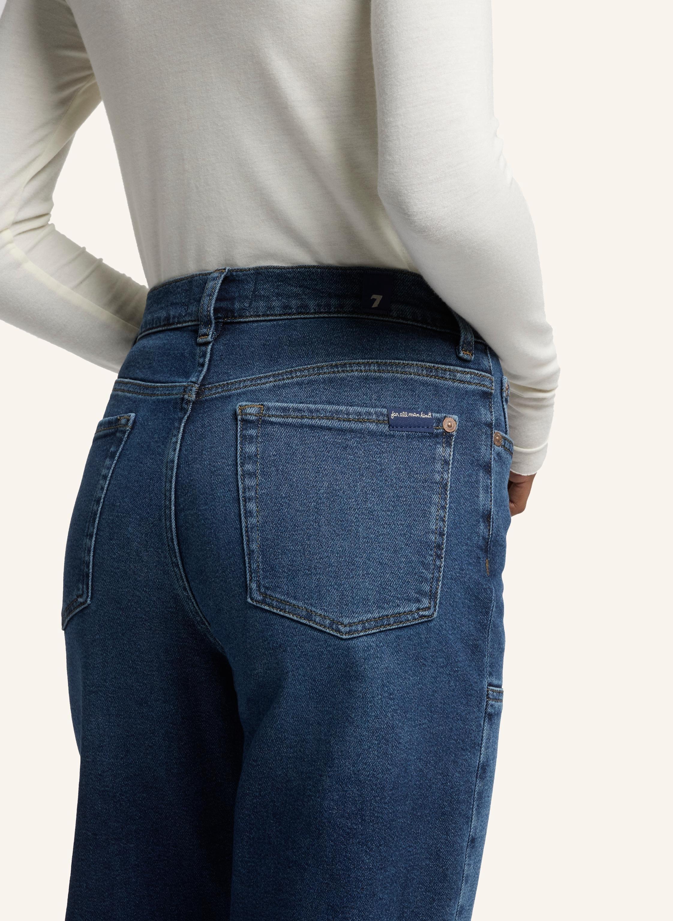 Thumbnail - 7 For All Mankind Jeans Cropped Alexa Straight Fit blau